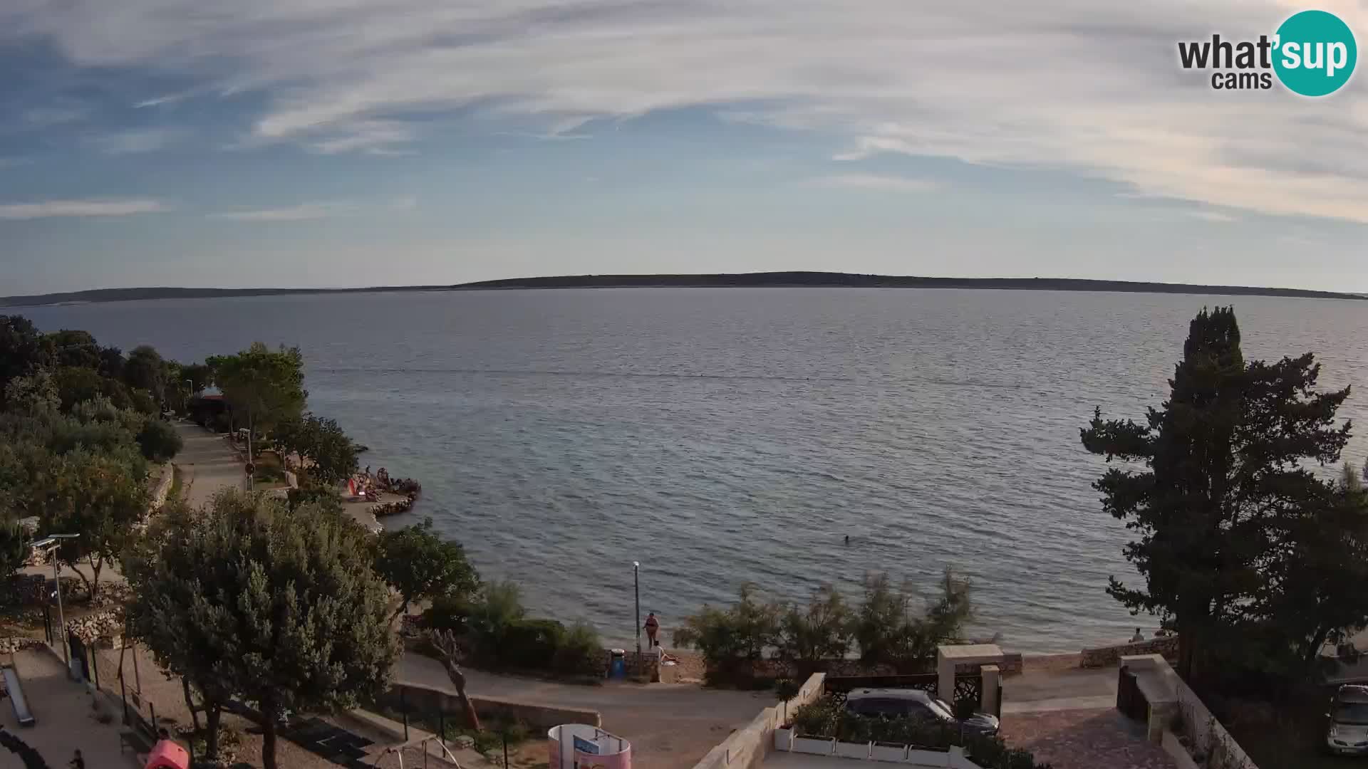 Webcam Plage Male Mandre – Vue en direct depuis l’île de Pag