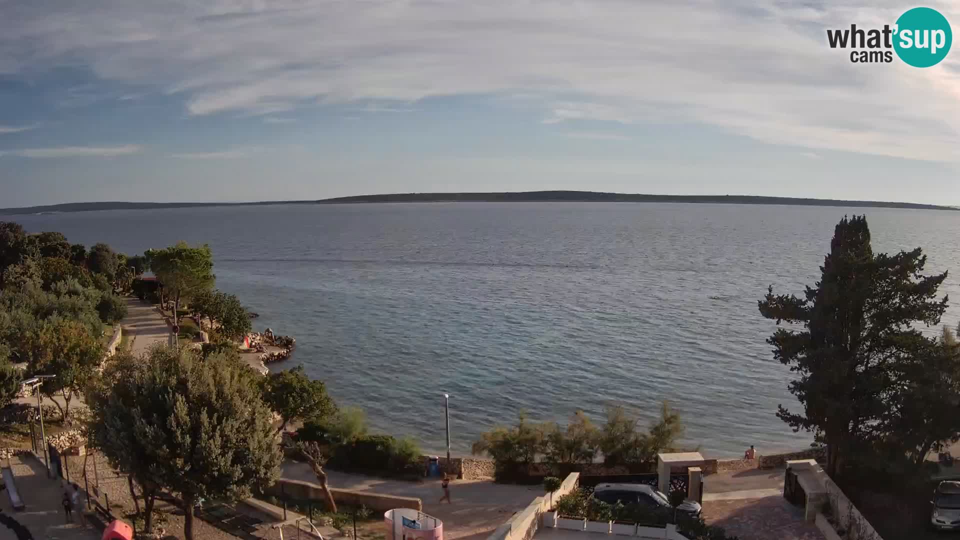 Web kamera Plaža Male Mandre – Pogled uživo s otoka Paga