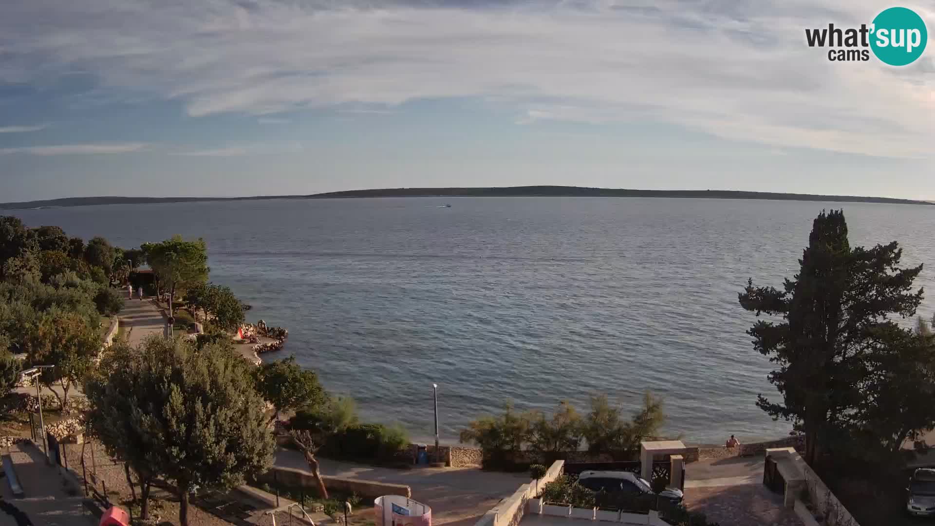 Webcam Plage Male Mandre – Vue en direct depuis l’île de Pag