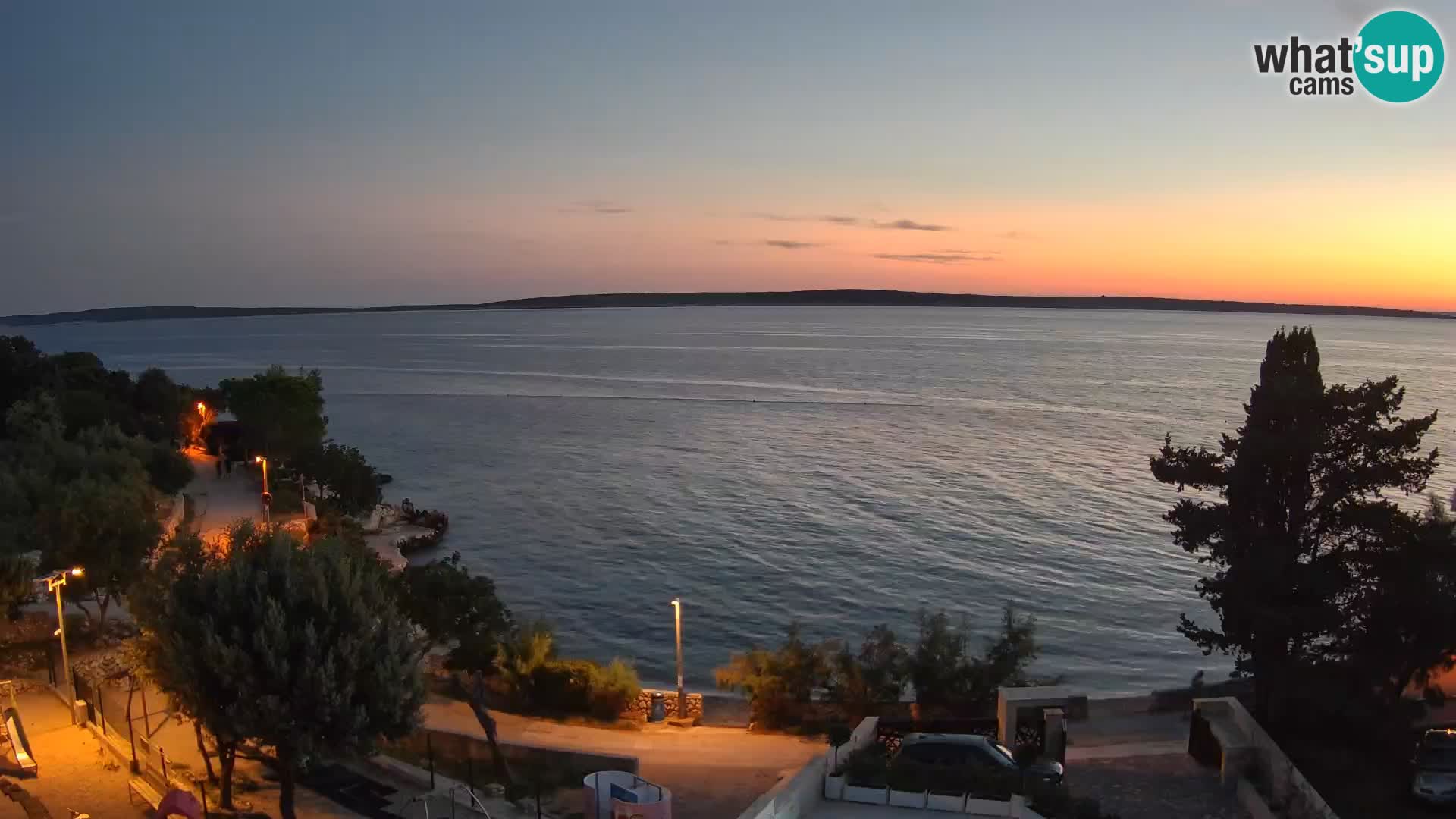 Webcam Plage Male Mandre – Vue en direct depuis l’île de Pag