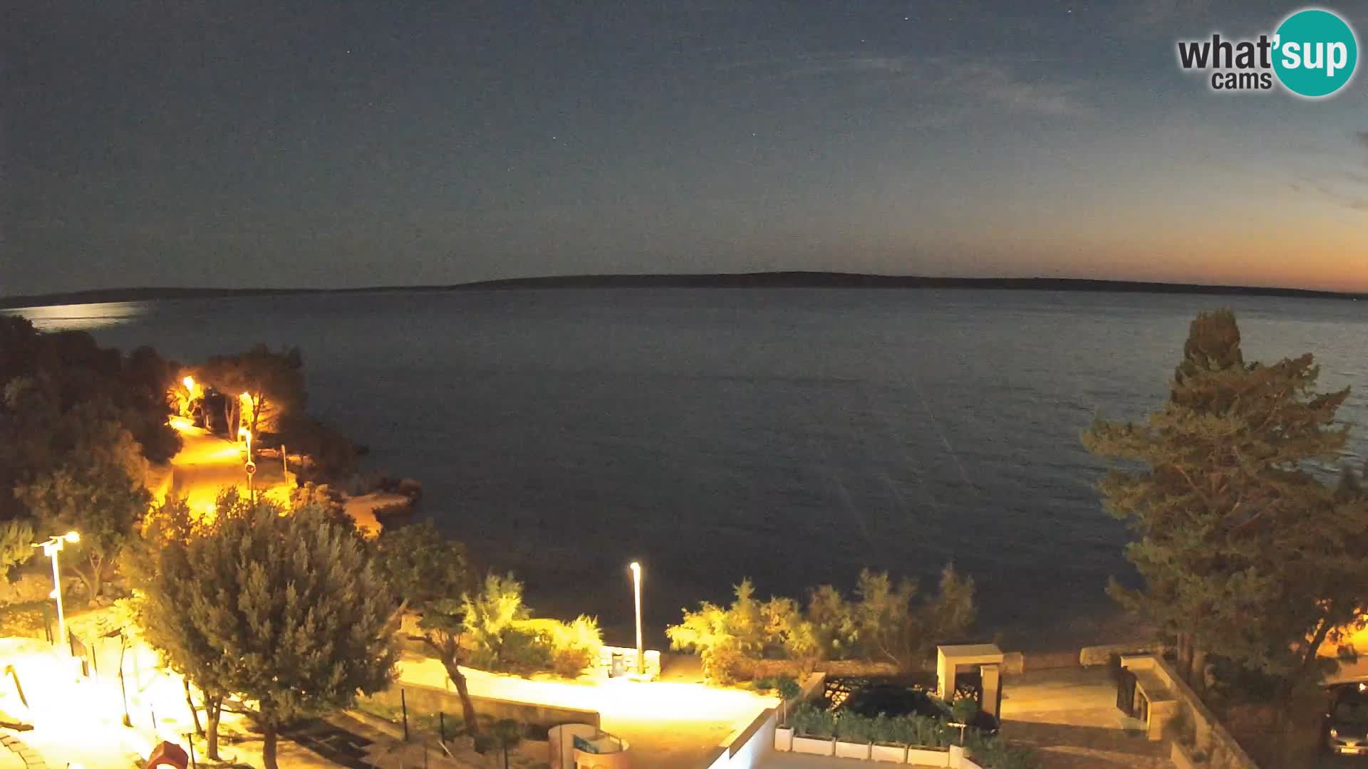 Webcam Strand Male Mandre – Liveblick von der Insel Pag