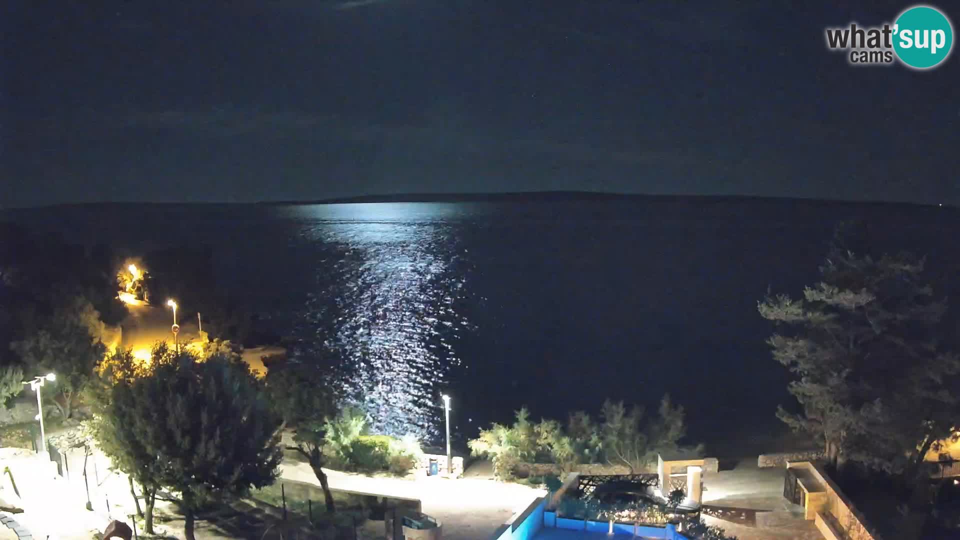 Webcam Plage Male Mandre – Vue en direct depuis l’île de Pag