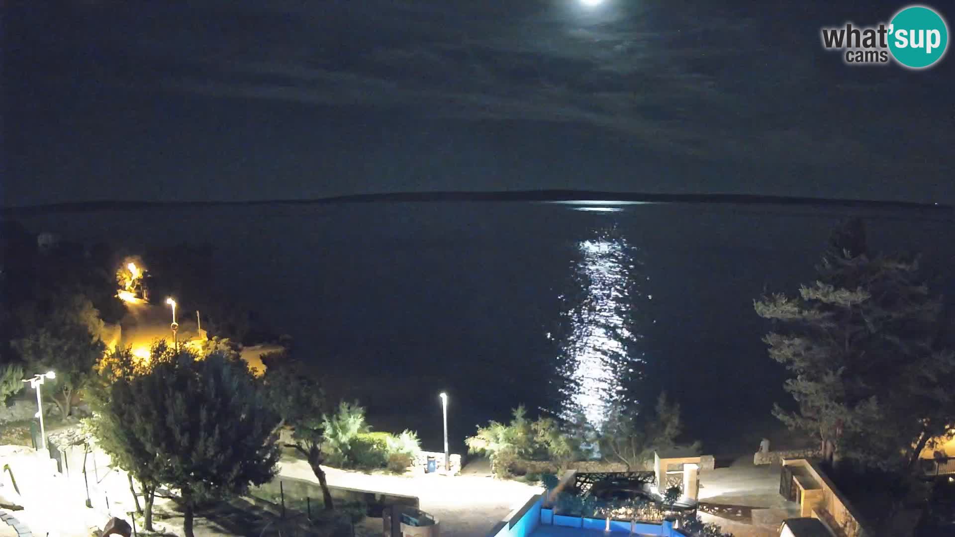 Webcam Strand Male Mandre – Liveblick von der Insel Pag