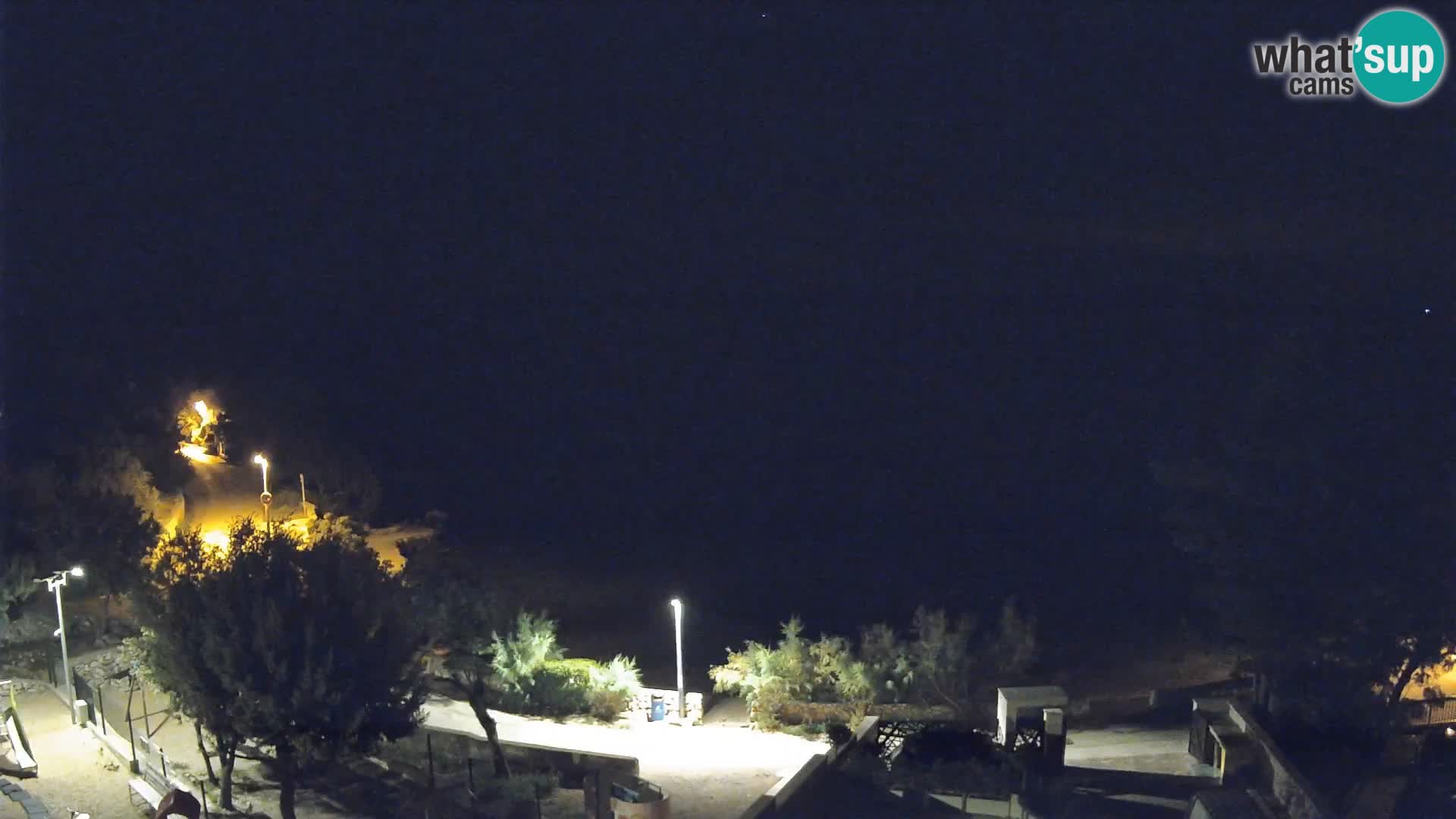 Webcam Plage Male Mandre – Vue en direct depuis l’île de Pag