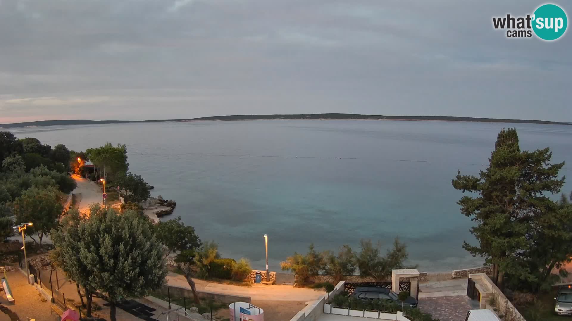 Webcam Strand Male Mandre – Liveblick von der Insel Pag