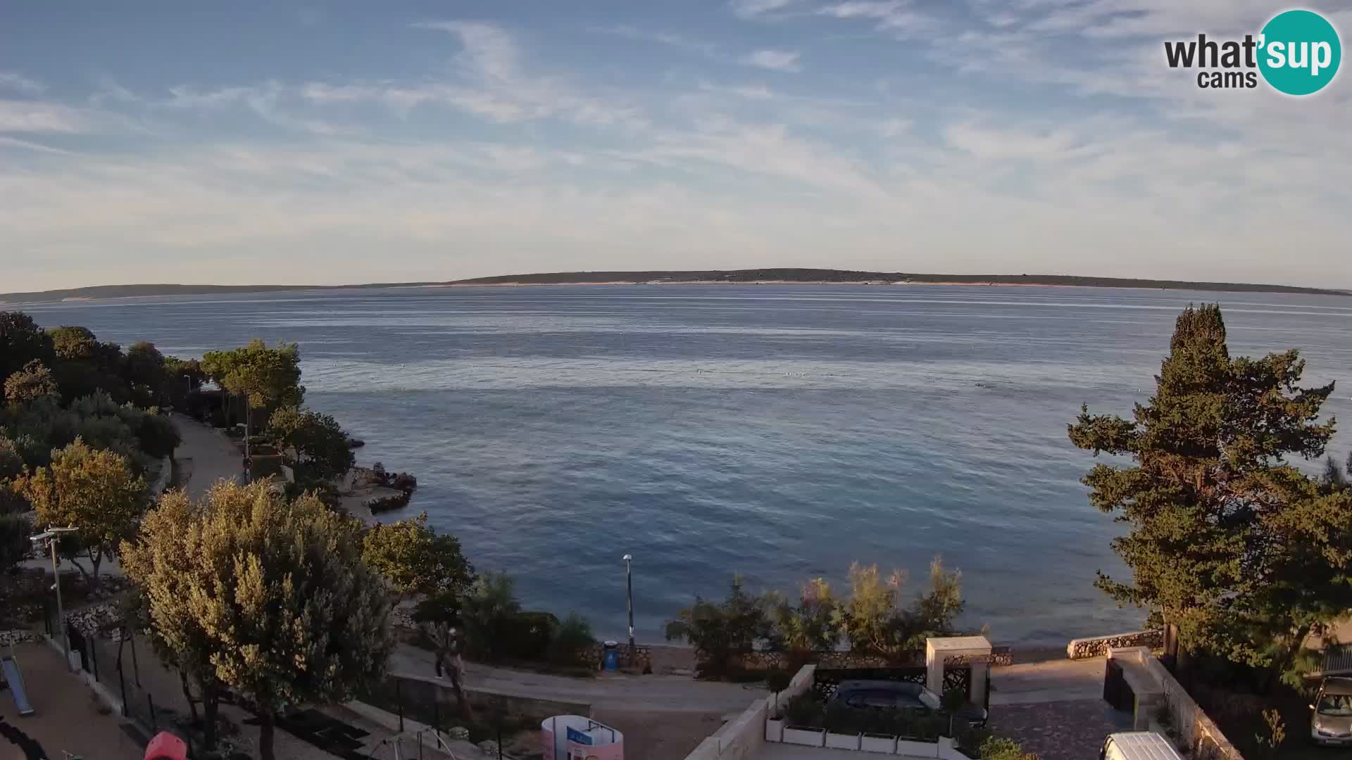 Webcam Plage Male Mandre – Vue en direct depuis l’île de Pag