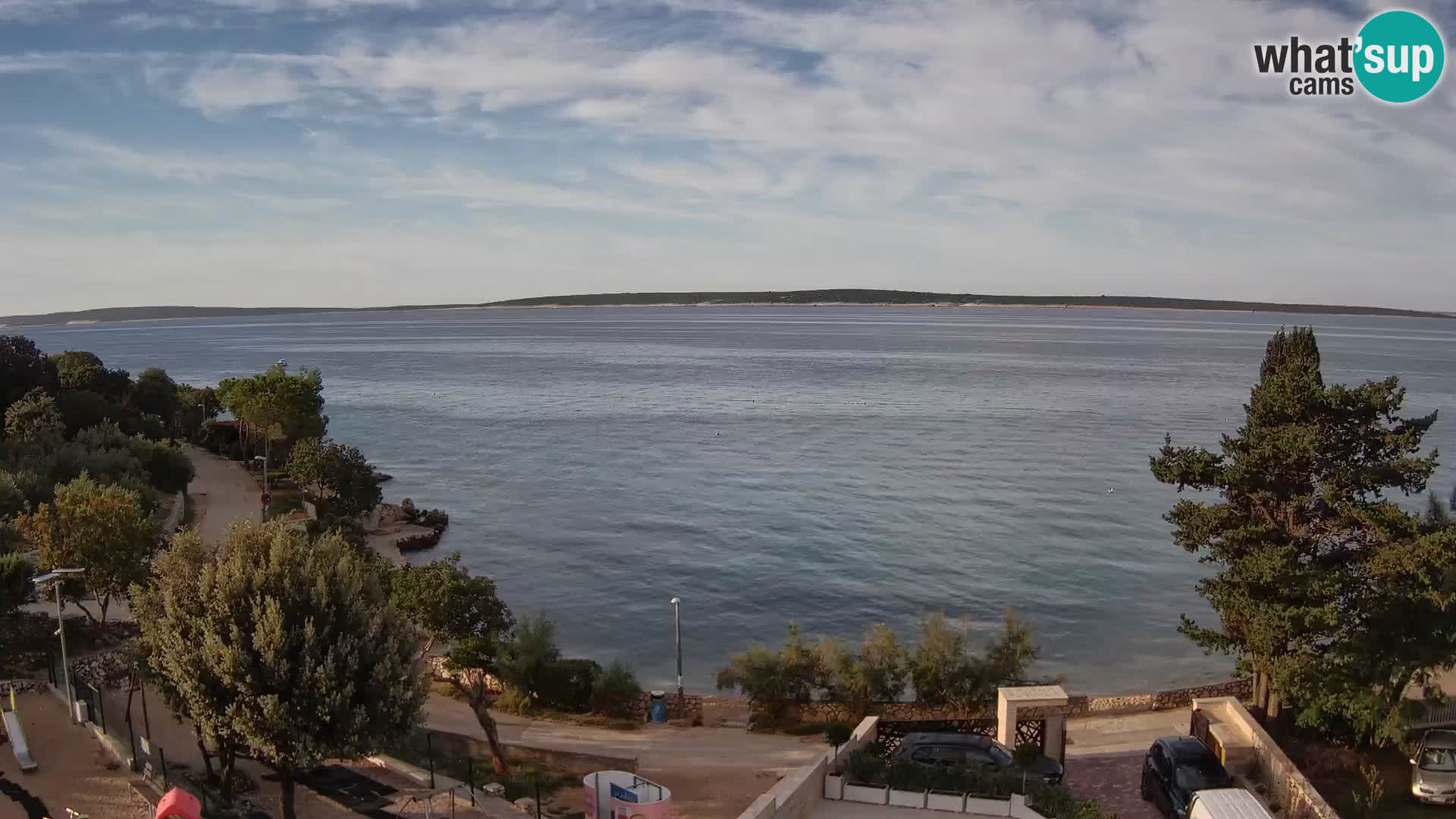 Webcam Plage Male Mandre – Vue en direct depuis l’île de Pag