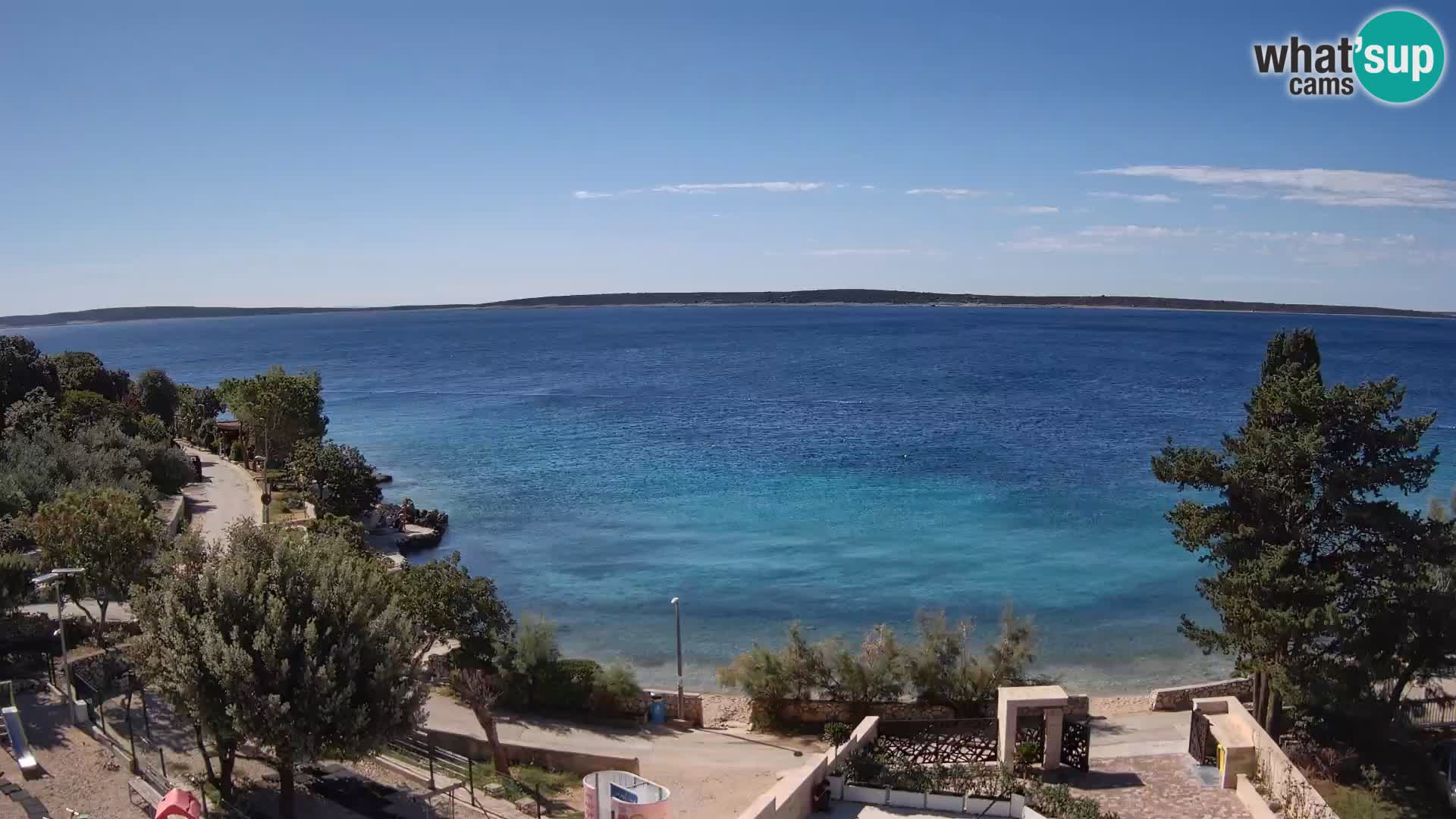 Webcam Strand Male Mandre – Liveblick von der Insel Pag