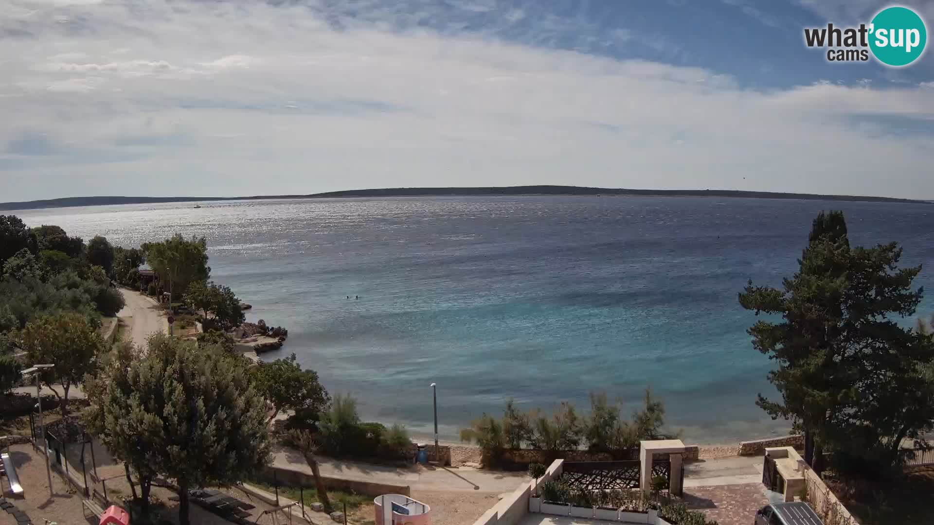 Webcam Strand Male Mandre – Liveblick von der Insel Pag