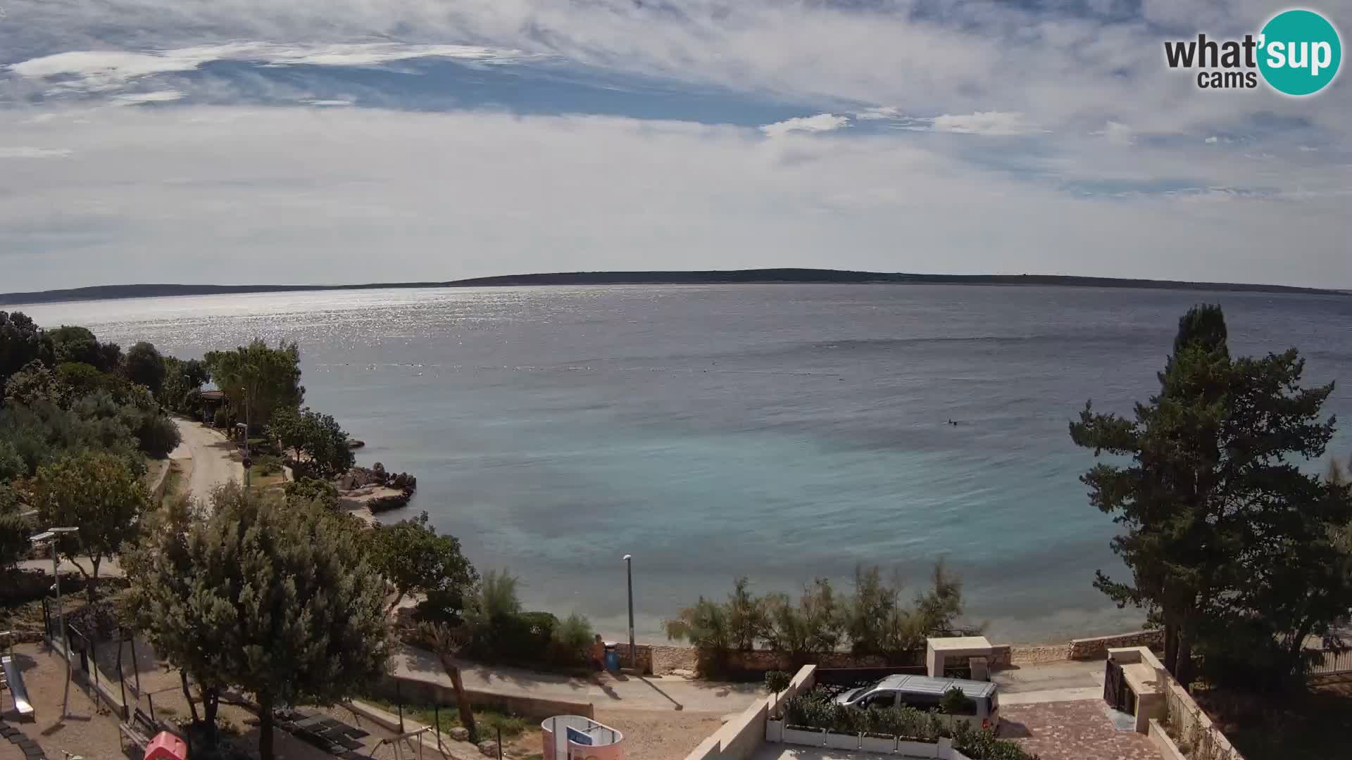 Webcam Strand Male Mandre – Liveblick von der Insel Pag
