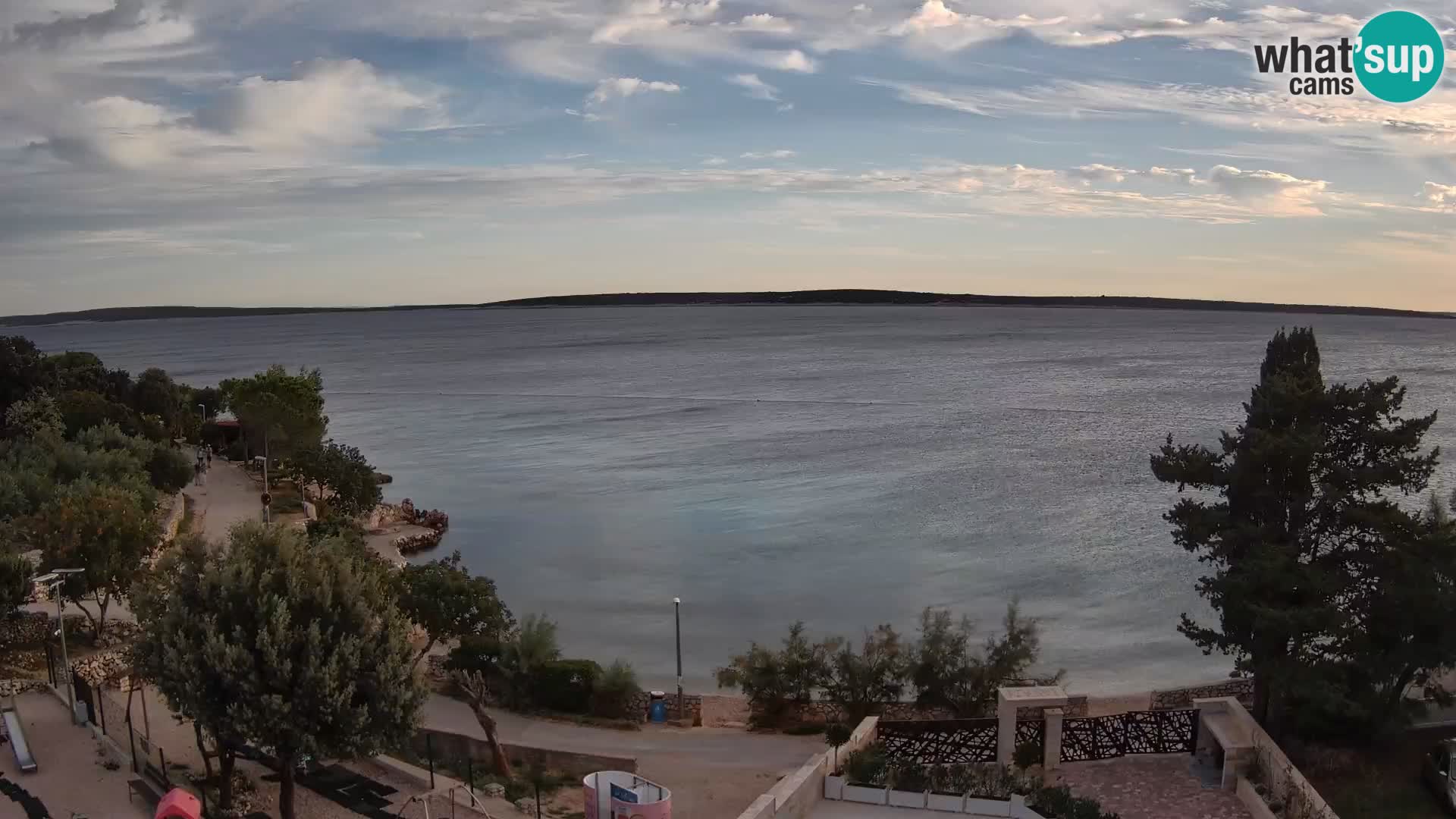 Webcam Plage Male Mandre – Vue en direct depuis l’île de Pag