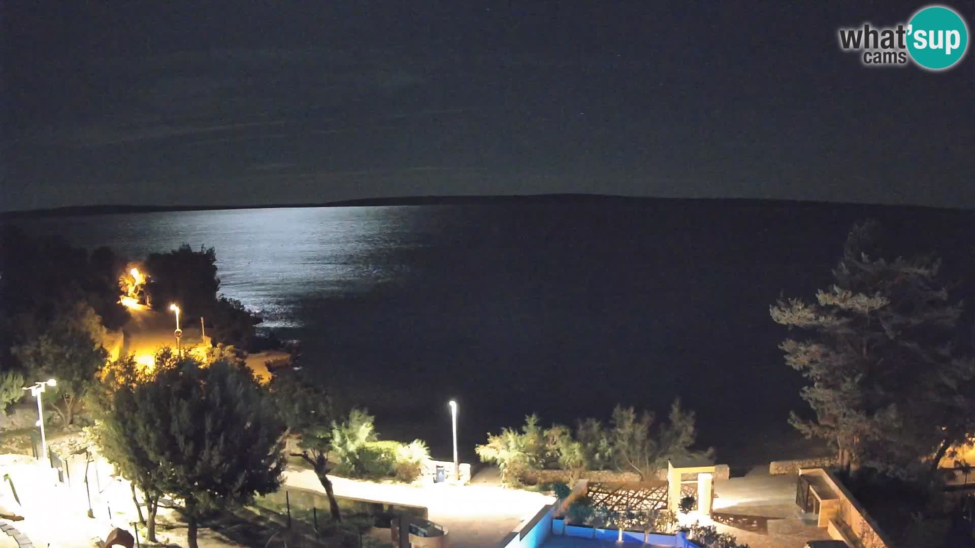Webcam Plaža Male Mandre – Diretta dalla spiaggia sull’isola di Pag