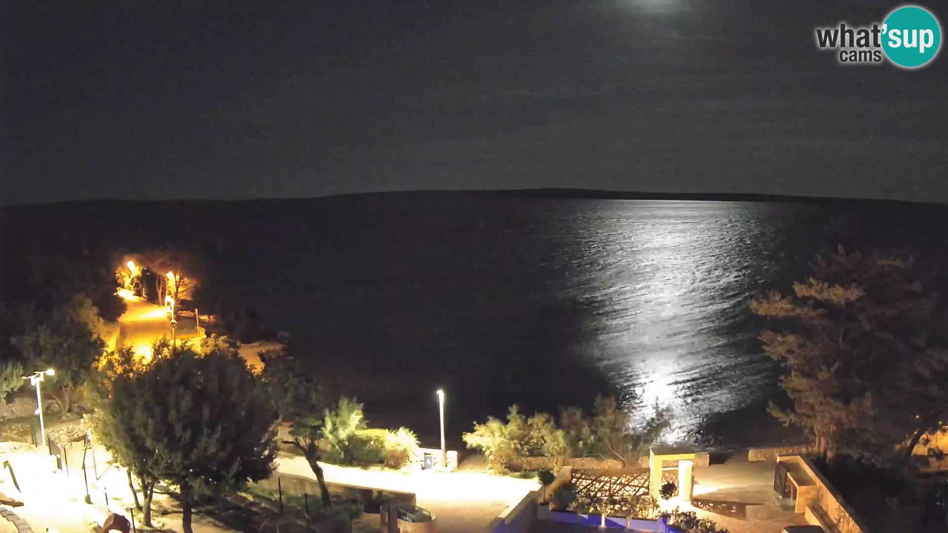 Webcam Plage Male Mandre – Vue en direct depuis l’île de Pag