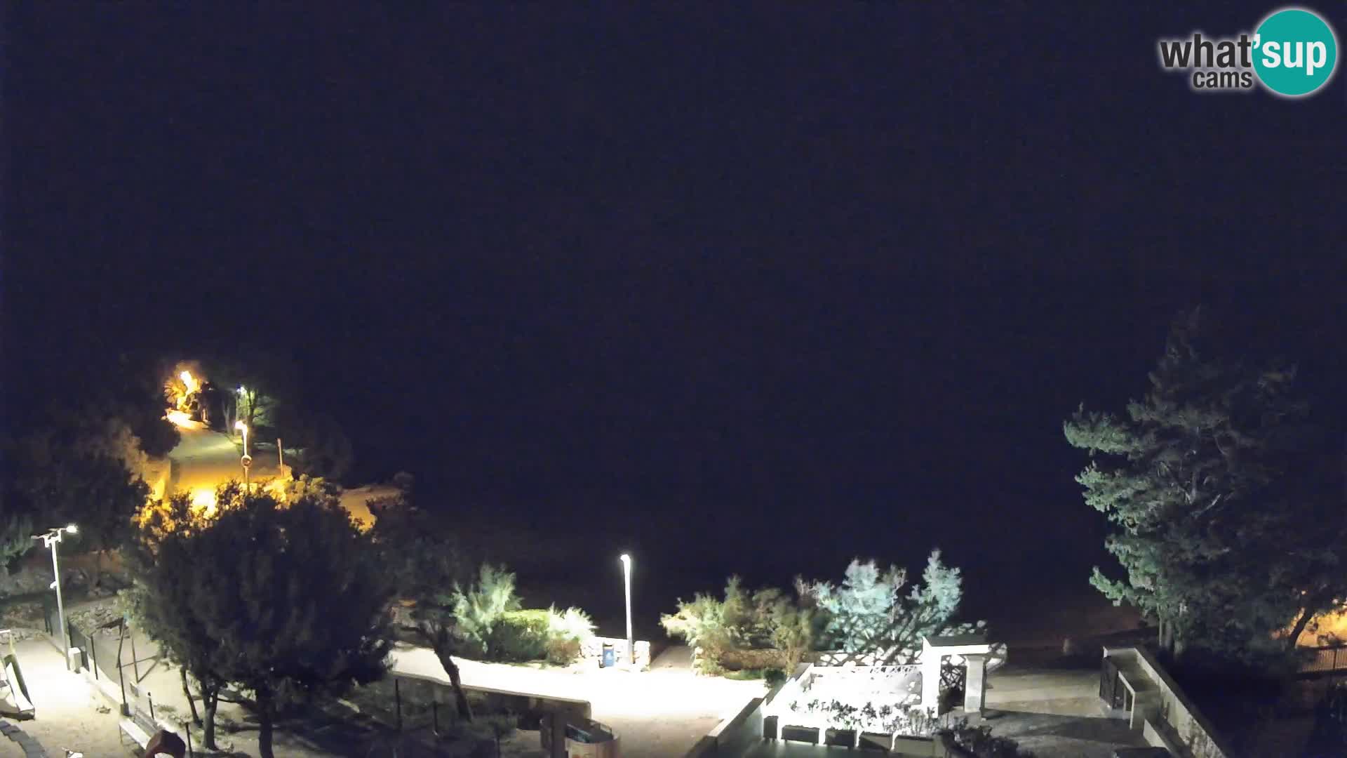 Webcam Plage Male Mandre – Vue en direct depuis l’île de Pag