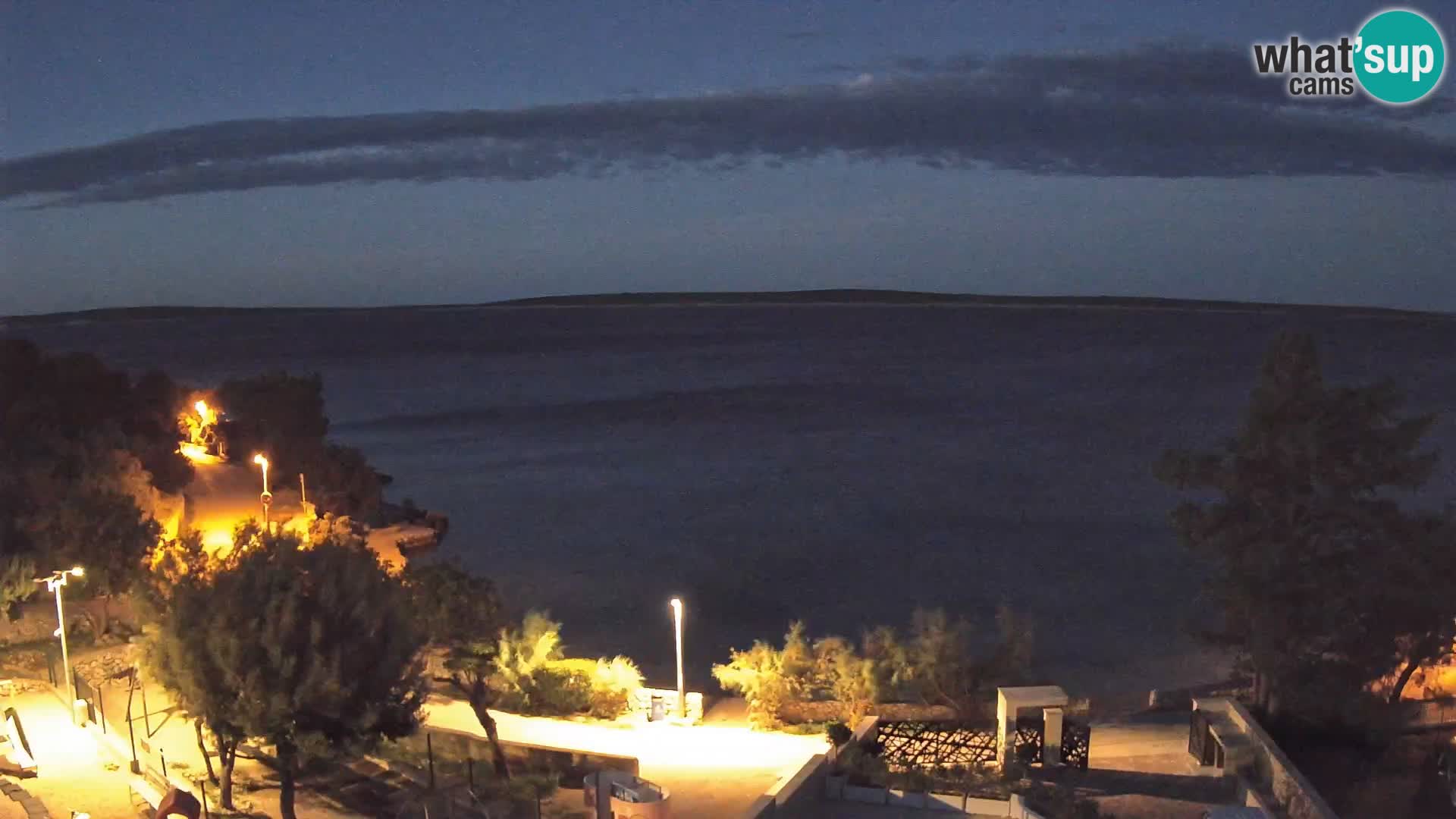 Webcam Plaža Male Mandre – Diretta dalla spiaggia sull’isola di Pag