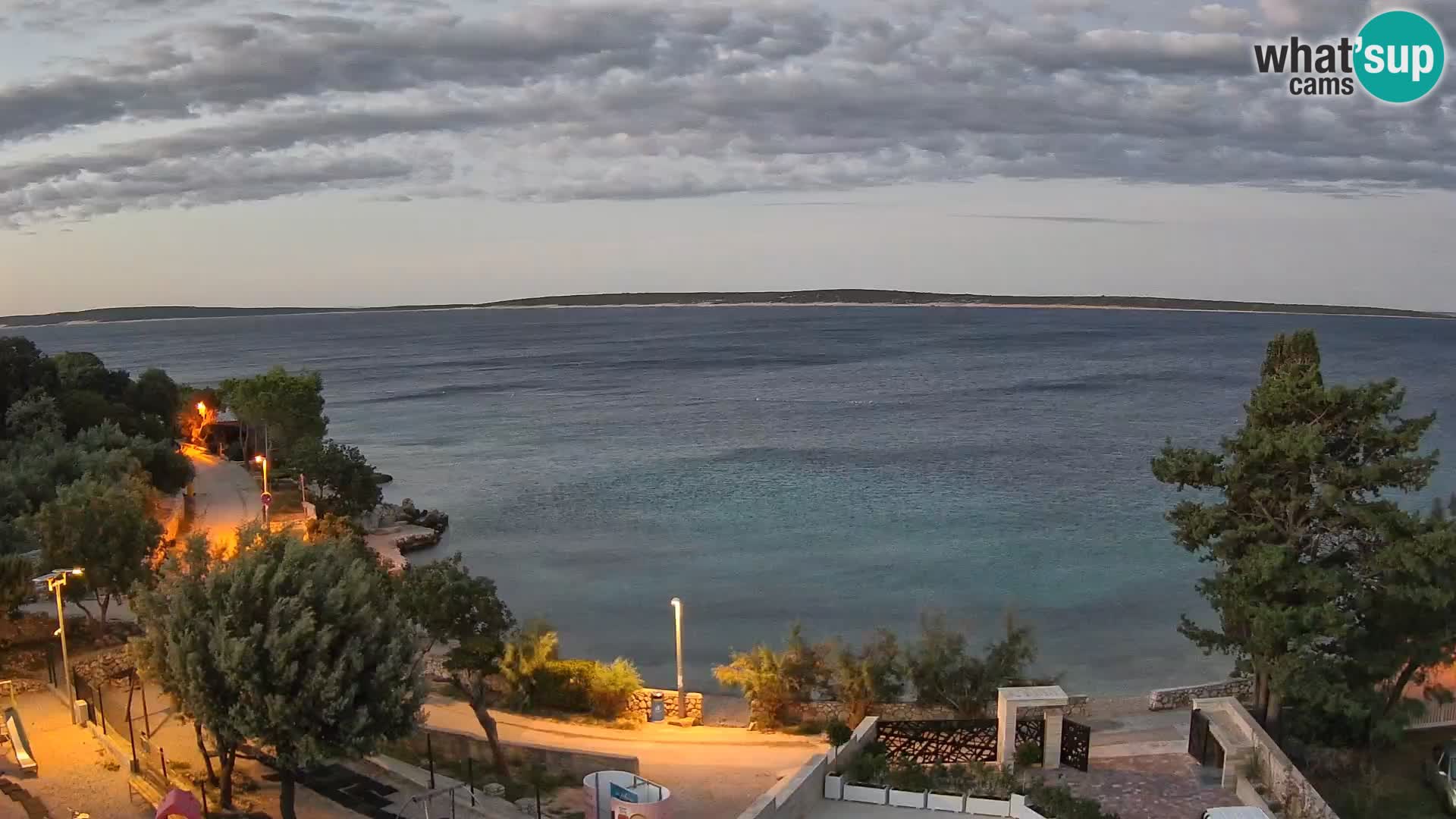 Webcam Plaža Male Mandre – Diretta dalla spiaggia sull’isola di Pag