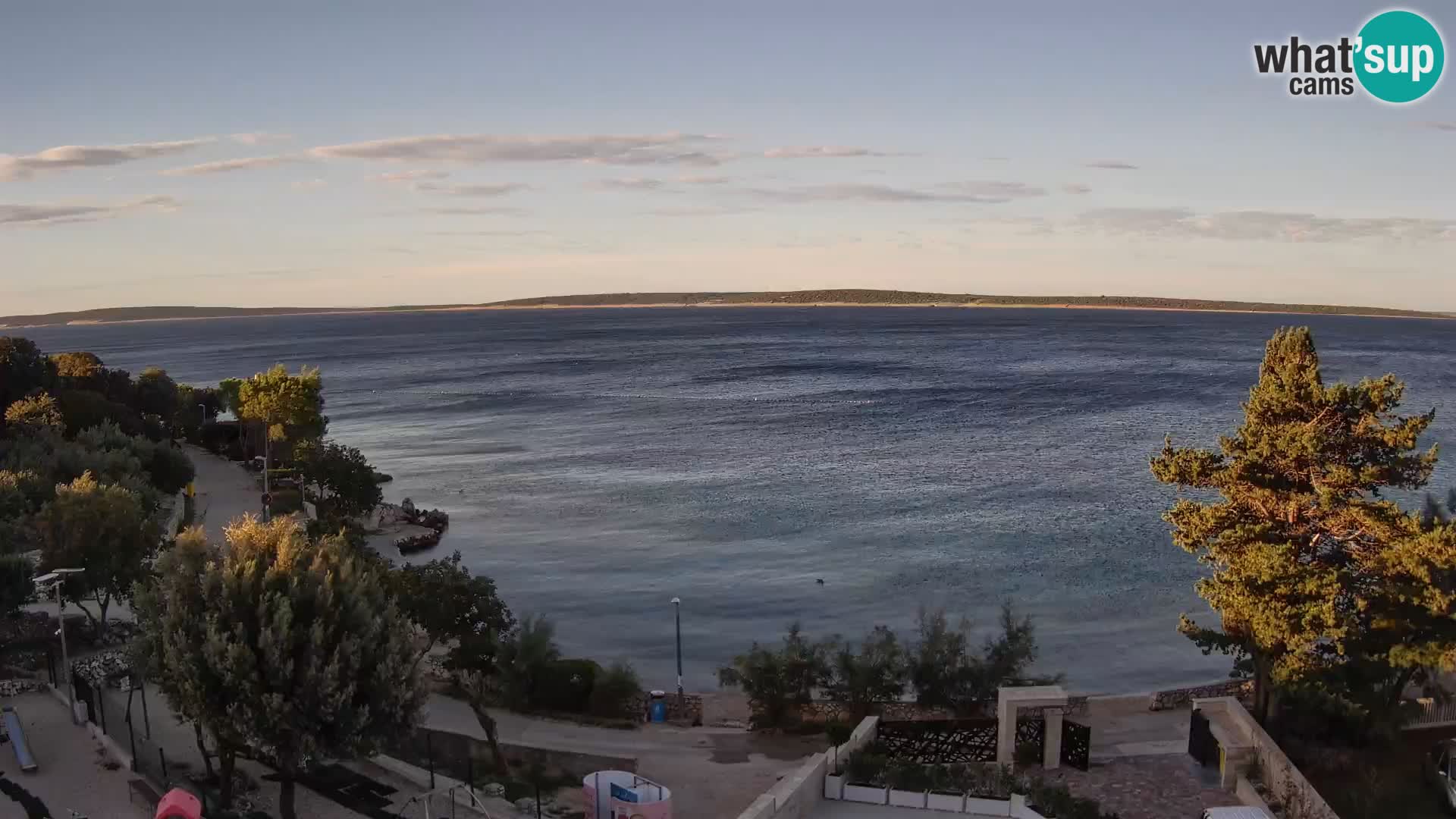 Webcam Plage Male Mandre – Vue en direct depuis l’île de Pag