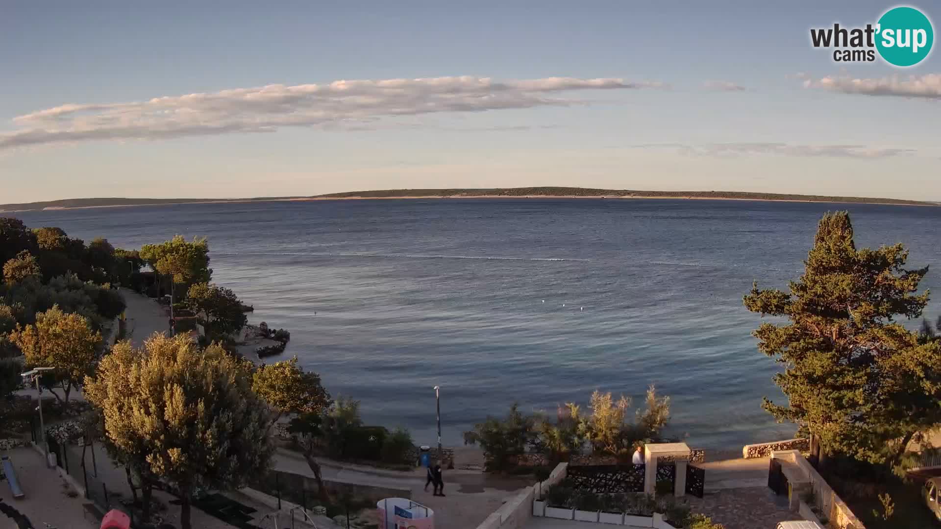 Webcam Plage Male Mandre – Vue en direct depuis l’île de Pag