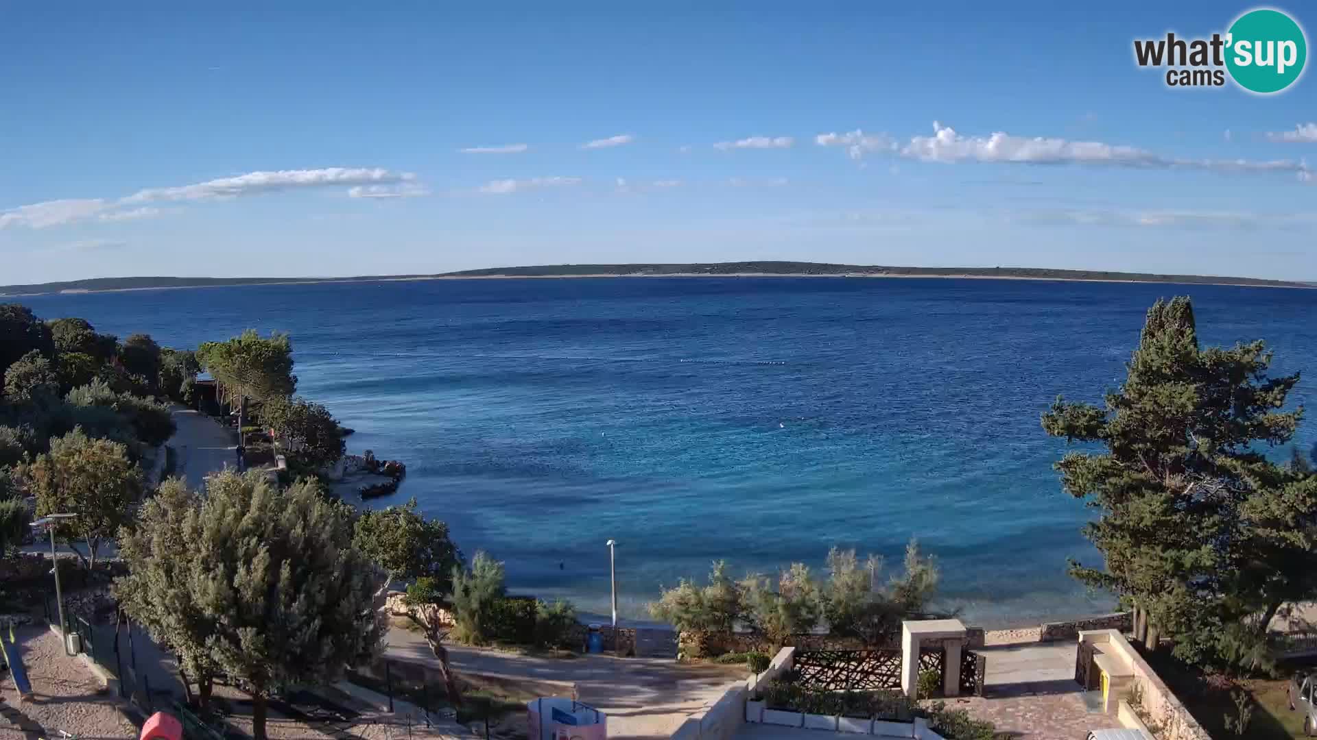 Webcam Plaža Male Mandre – Diretta dalla spiaggia sull’isola di Pag