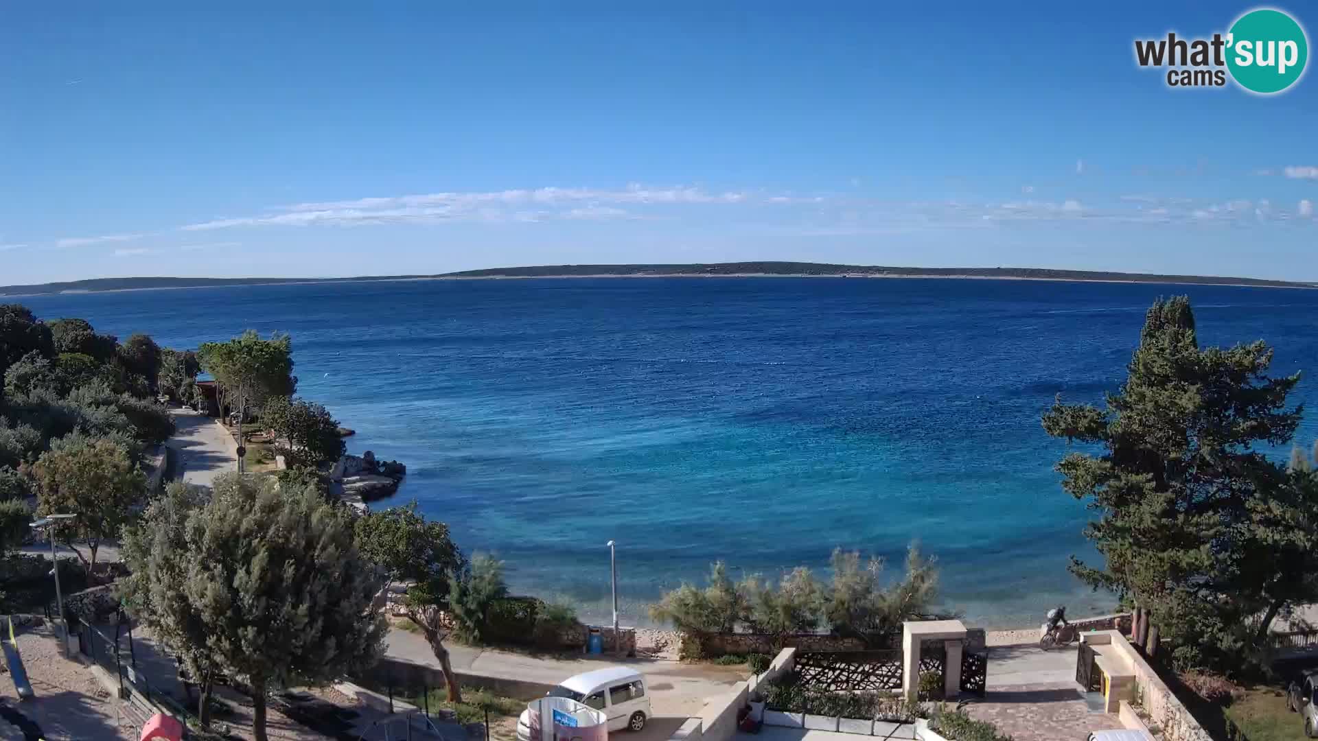 Webcam Strand Male Mandre – Liveblick von der Insel Pag