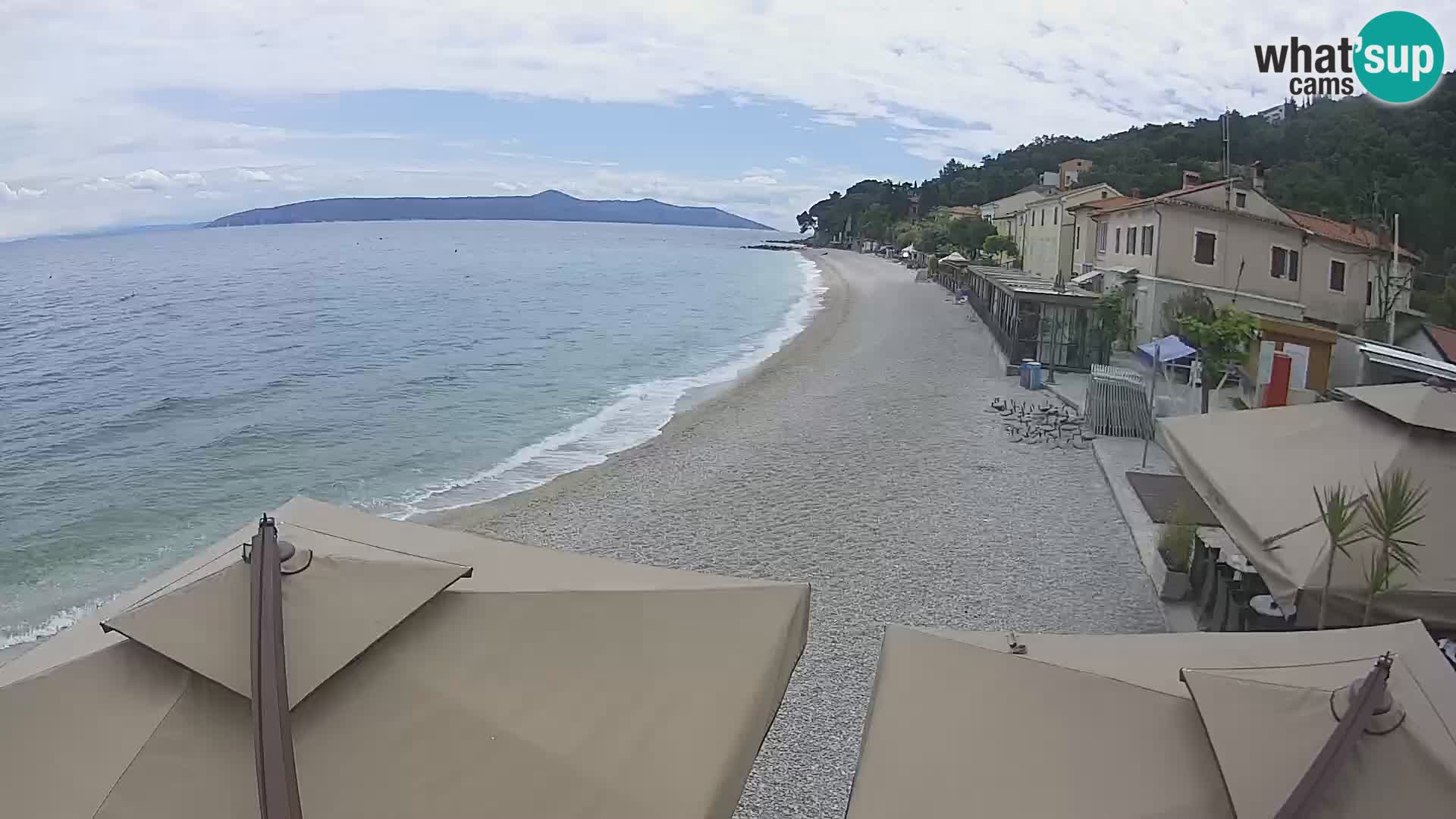 Webcam Mošćenička Draga – Strand