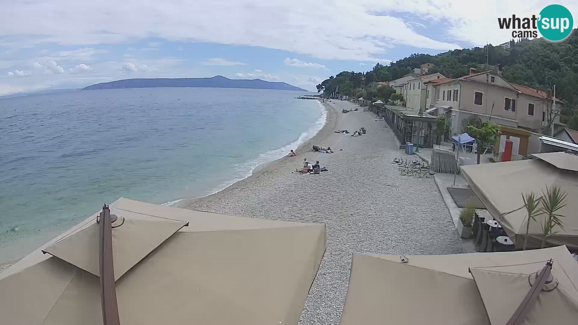 Webcam Mošćenička Draga – Strand