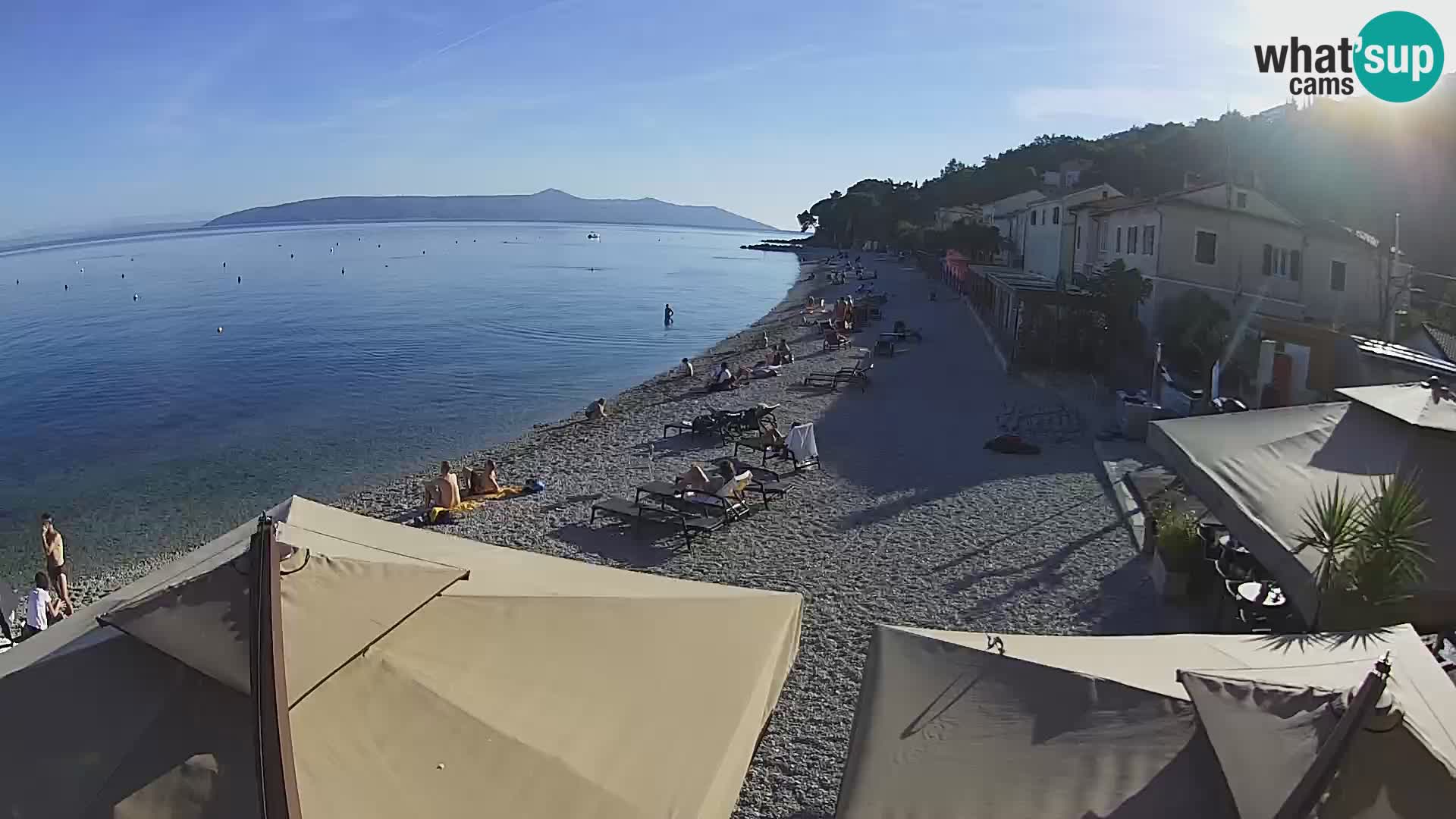 Webcam Mošćenička Draga – Strand