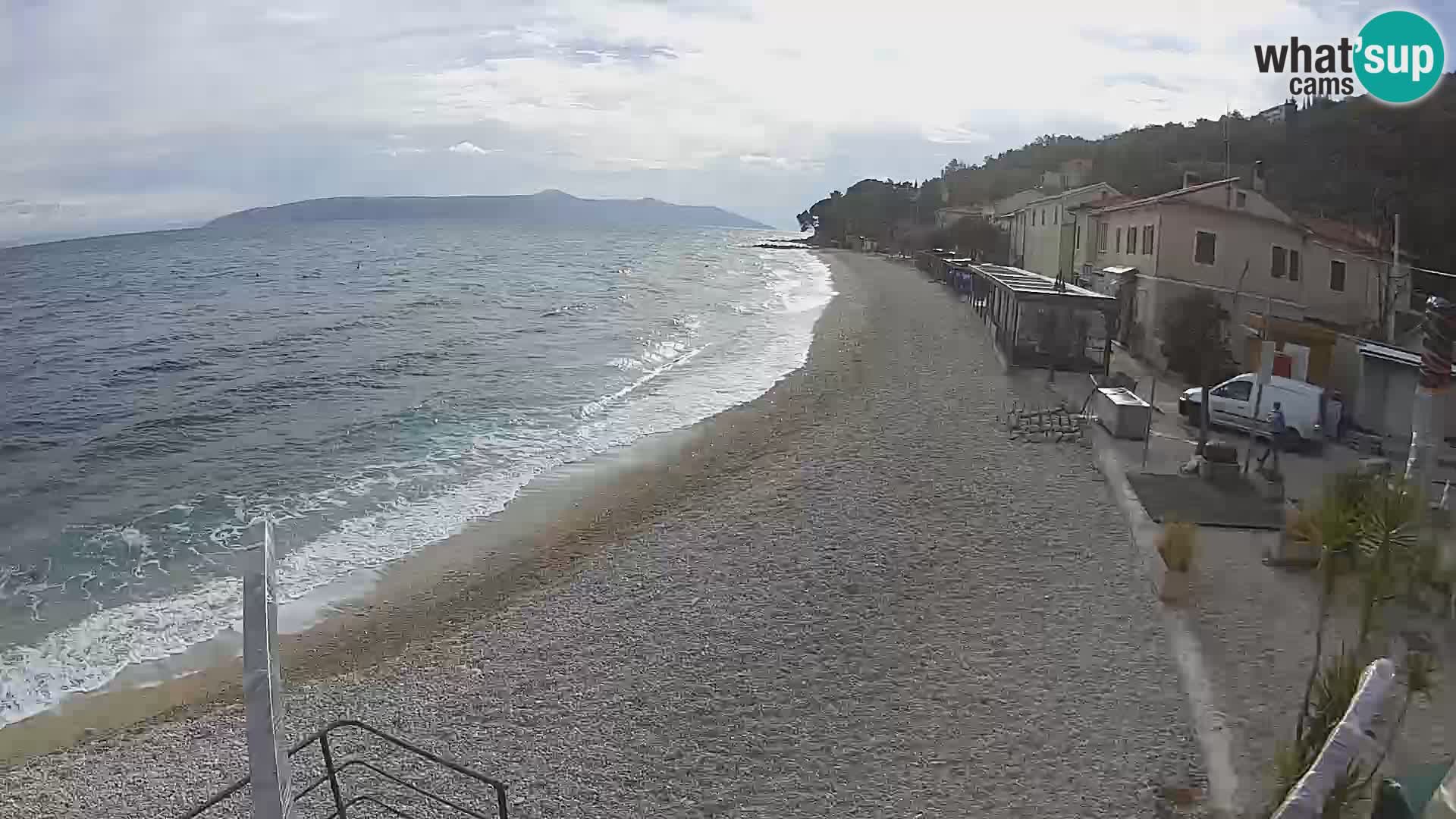 Webcam Mošćenička Draga – Strand