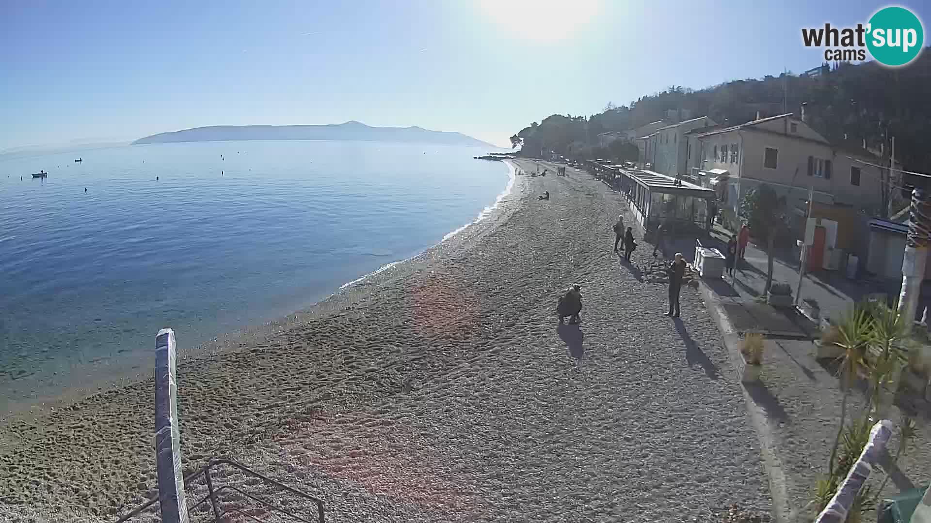 Mošćenička Draga webcam beach