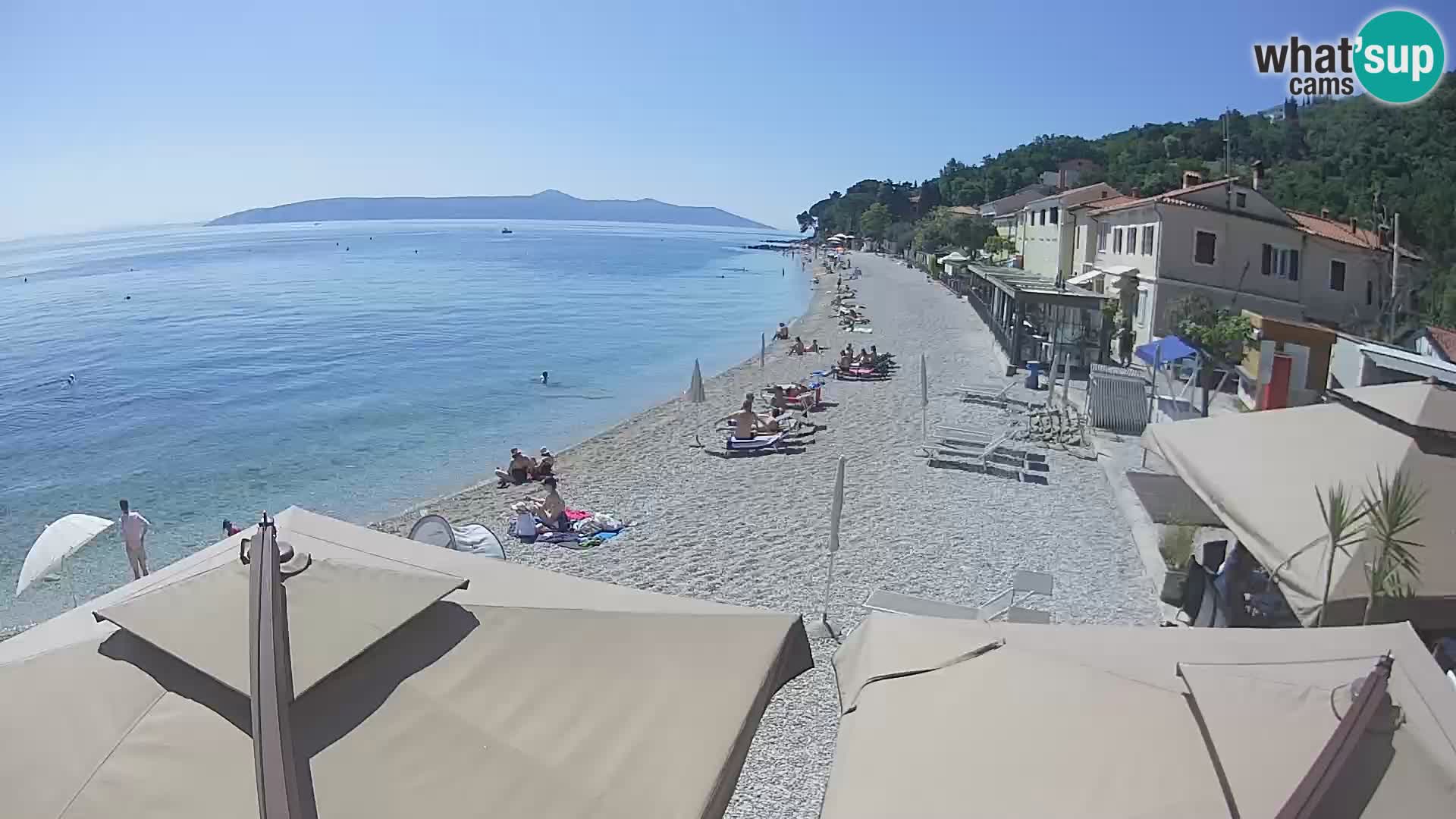 Mošćenička Draga webcam beach
