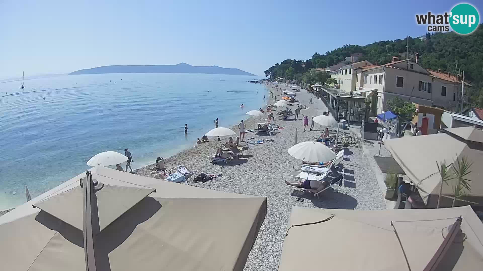 Webcam Mošćenička Draga – Strand