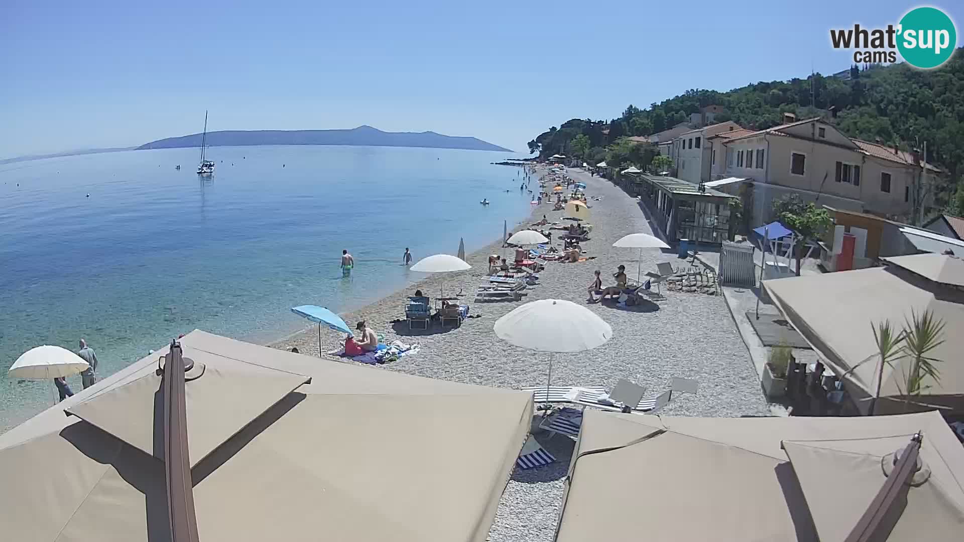 Webcam Mošćenička Draga – Strand