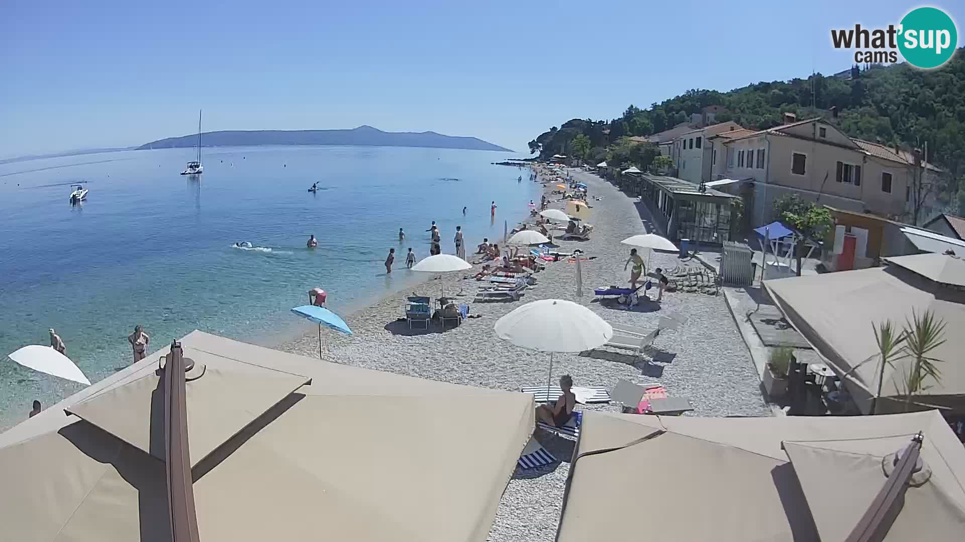 Webcam Mošćenička Draga – Strand