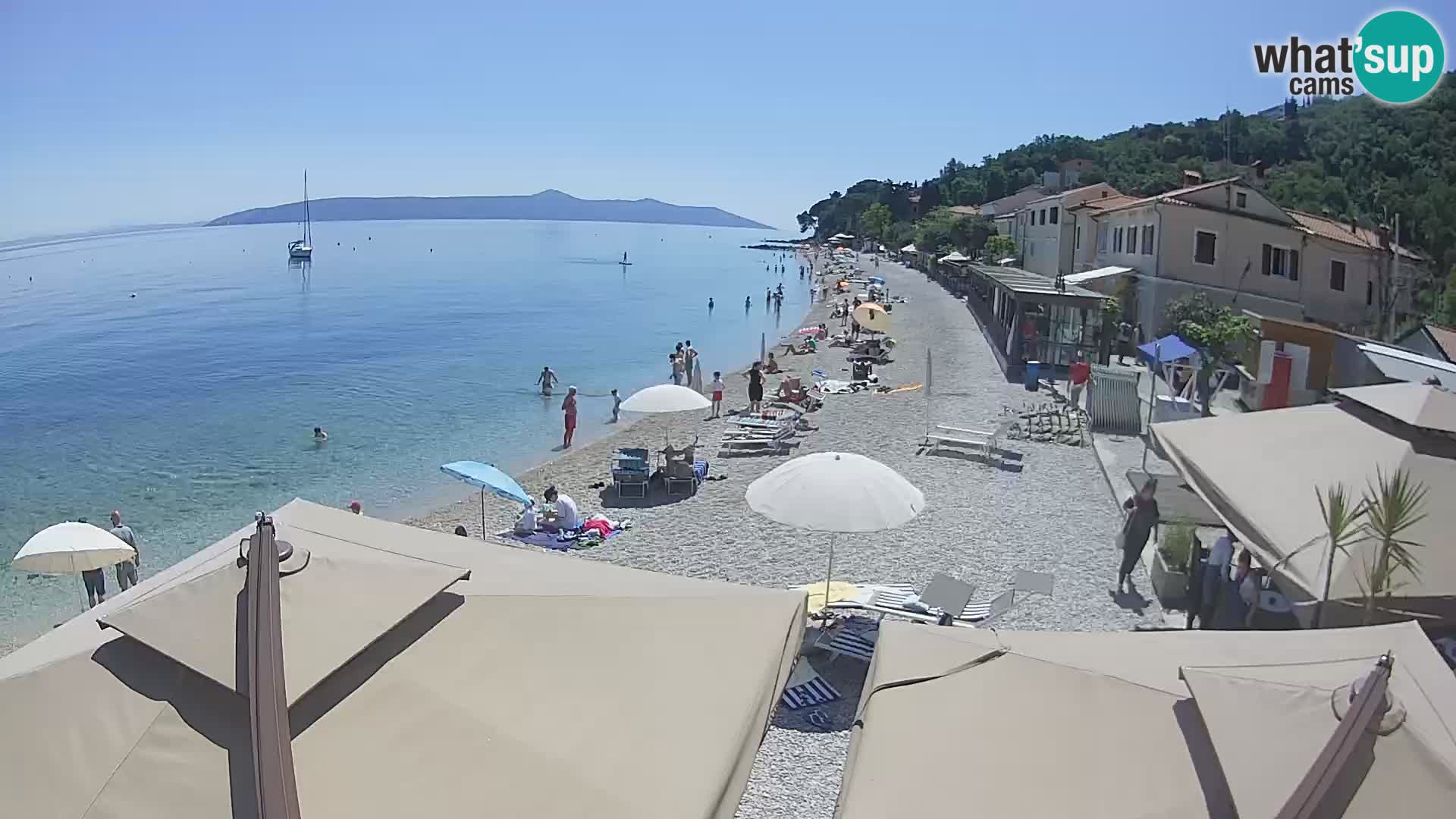 Mošćenička Draga webcam beach