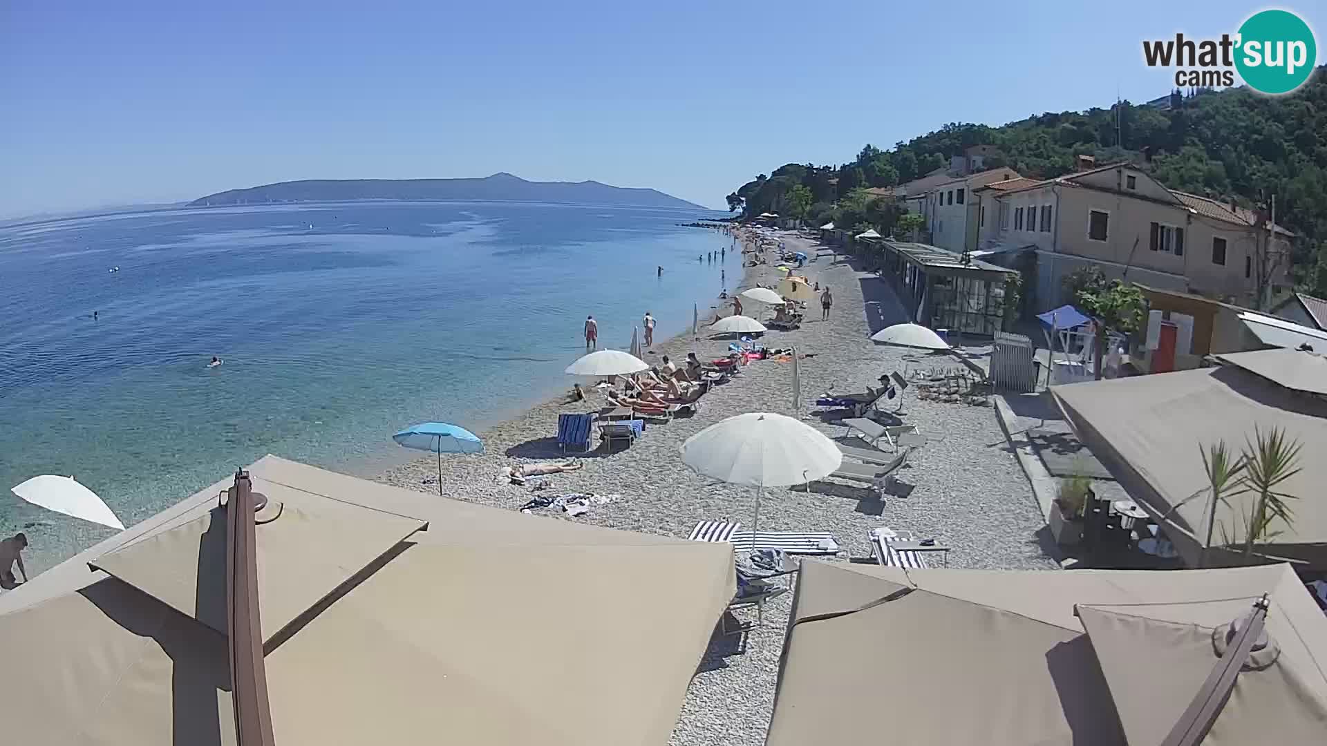 Webcam Mošćenička Draga – Strand