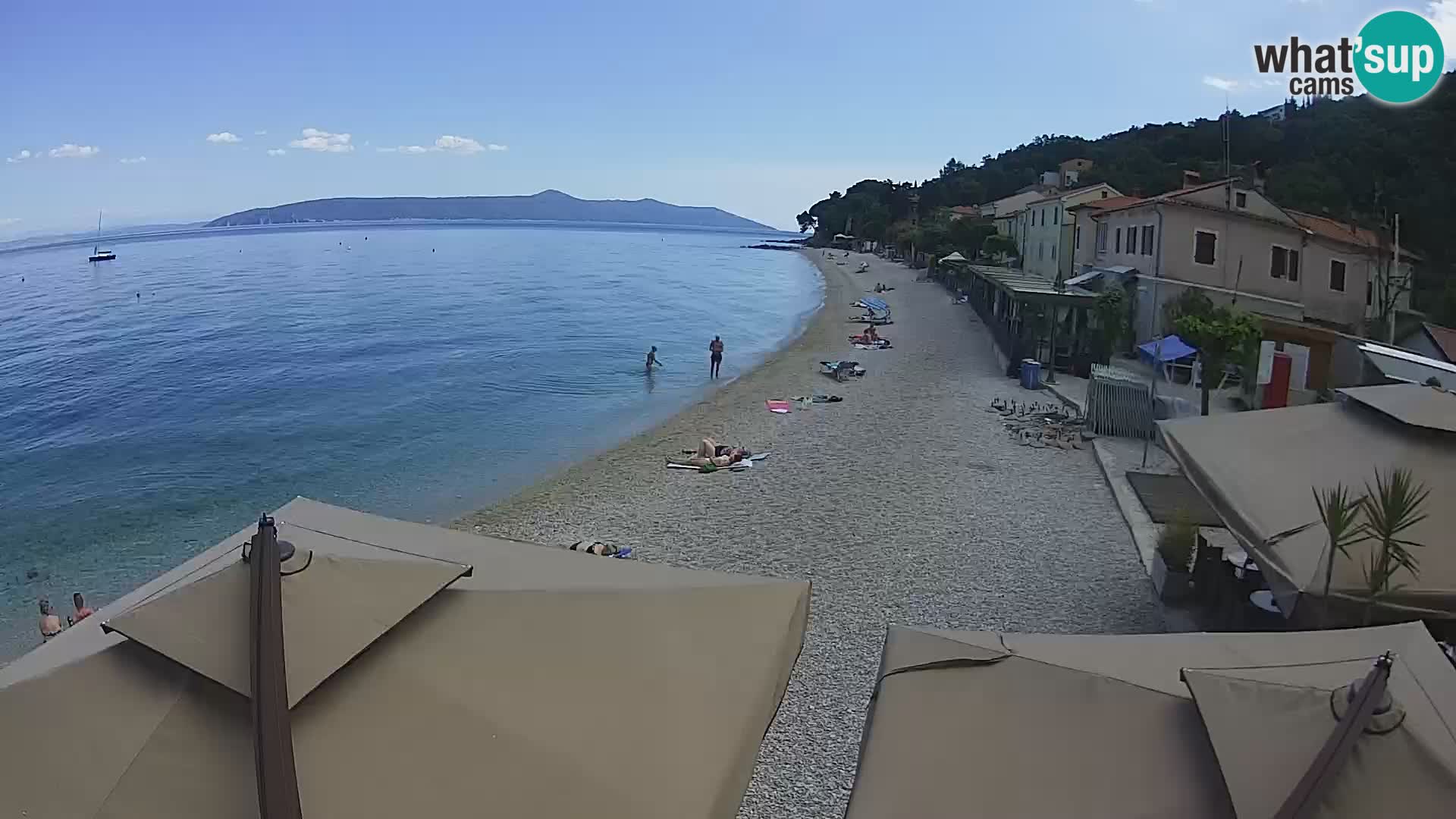 Webcam Mošćenička Draga – Strand