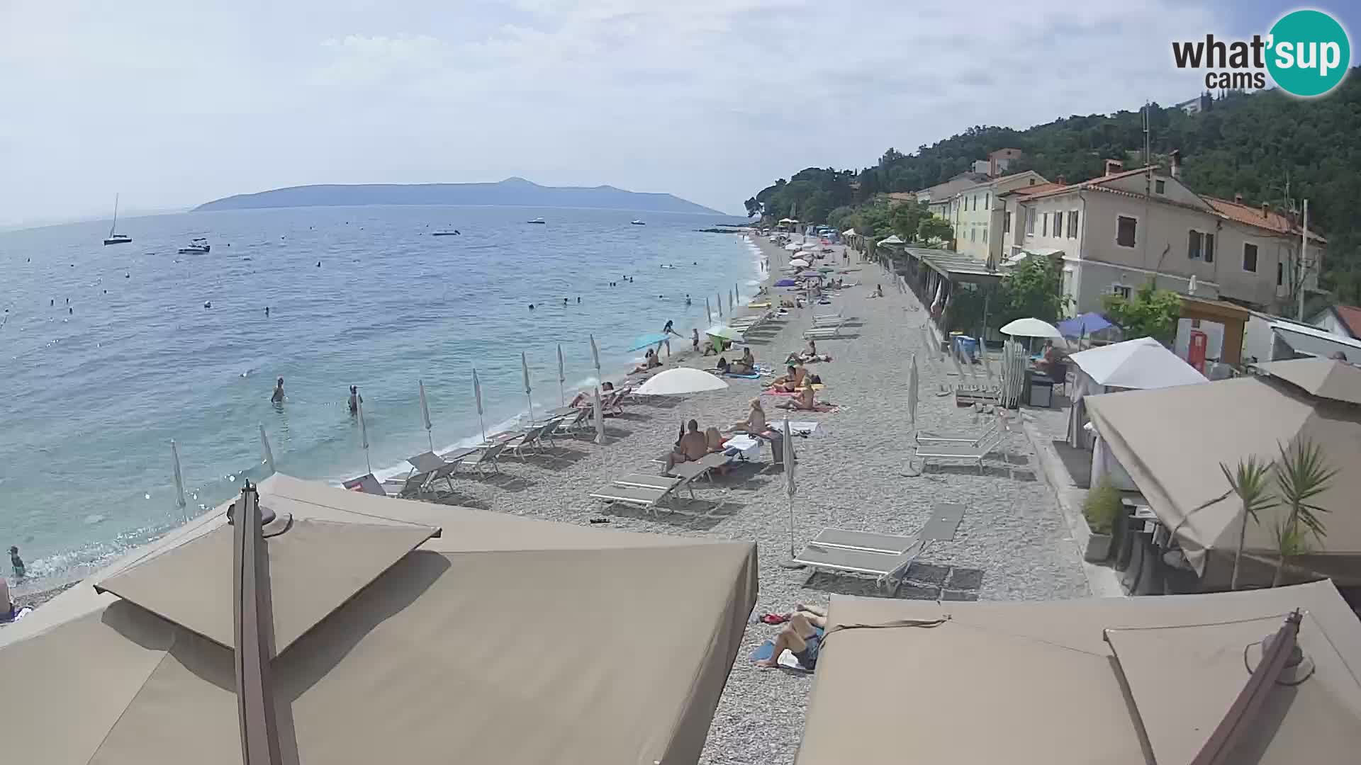 Webcam Mošćenička Draga – Strand