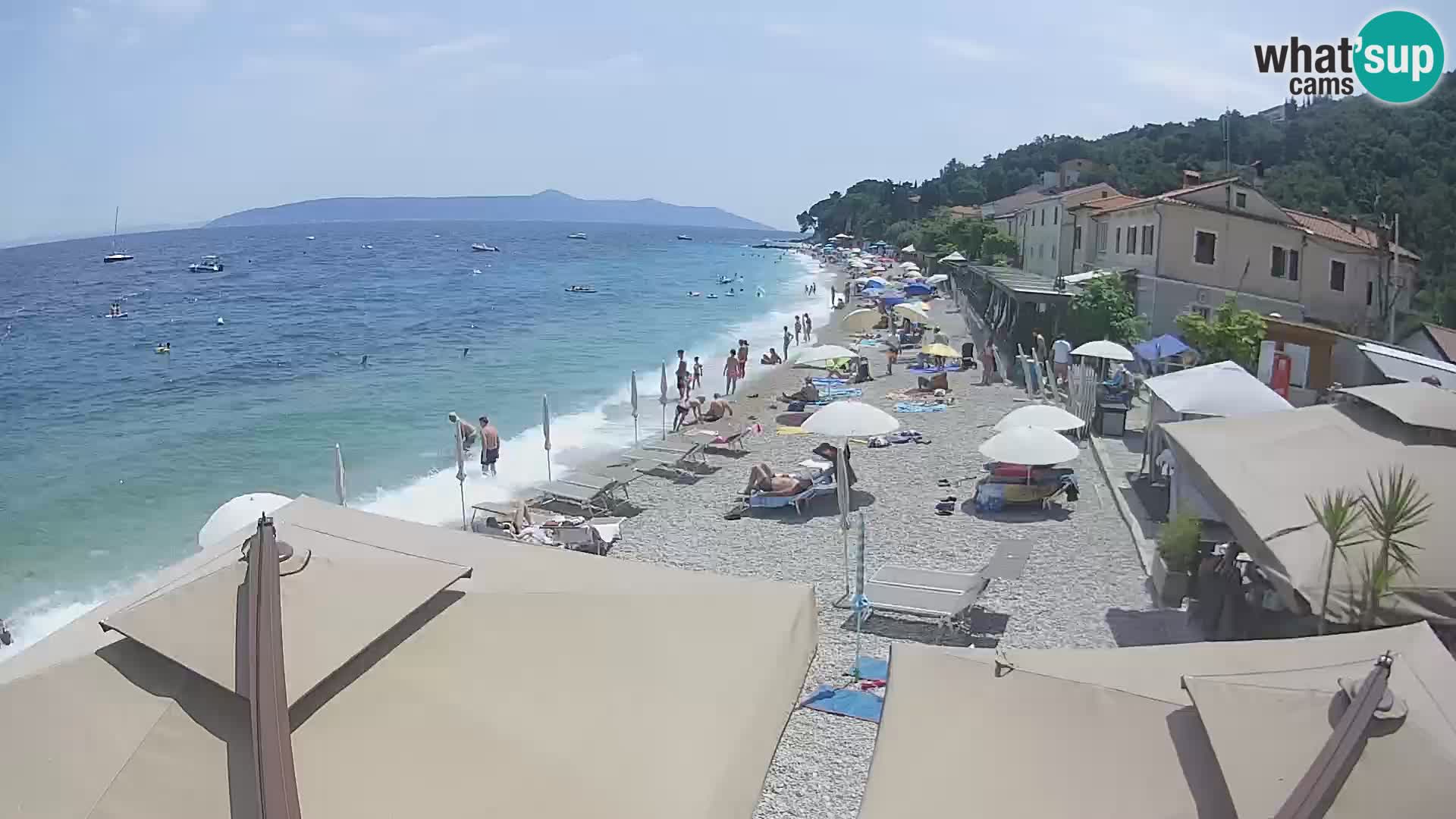 Webcam Mošćenička Draga – Strand
