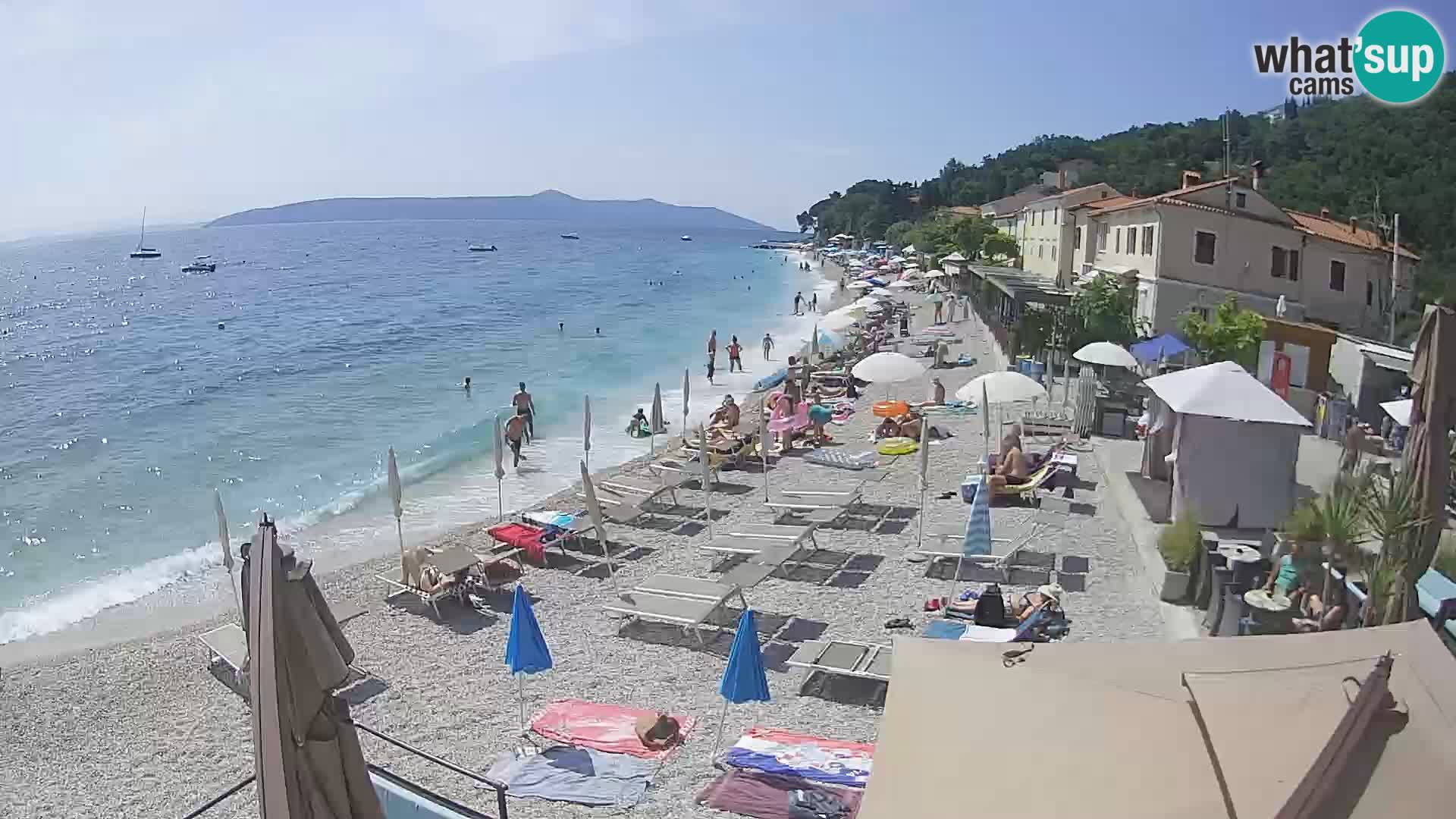 Webcam Mošćenička Draga – Strand