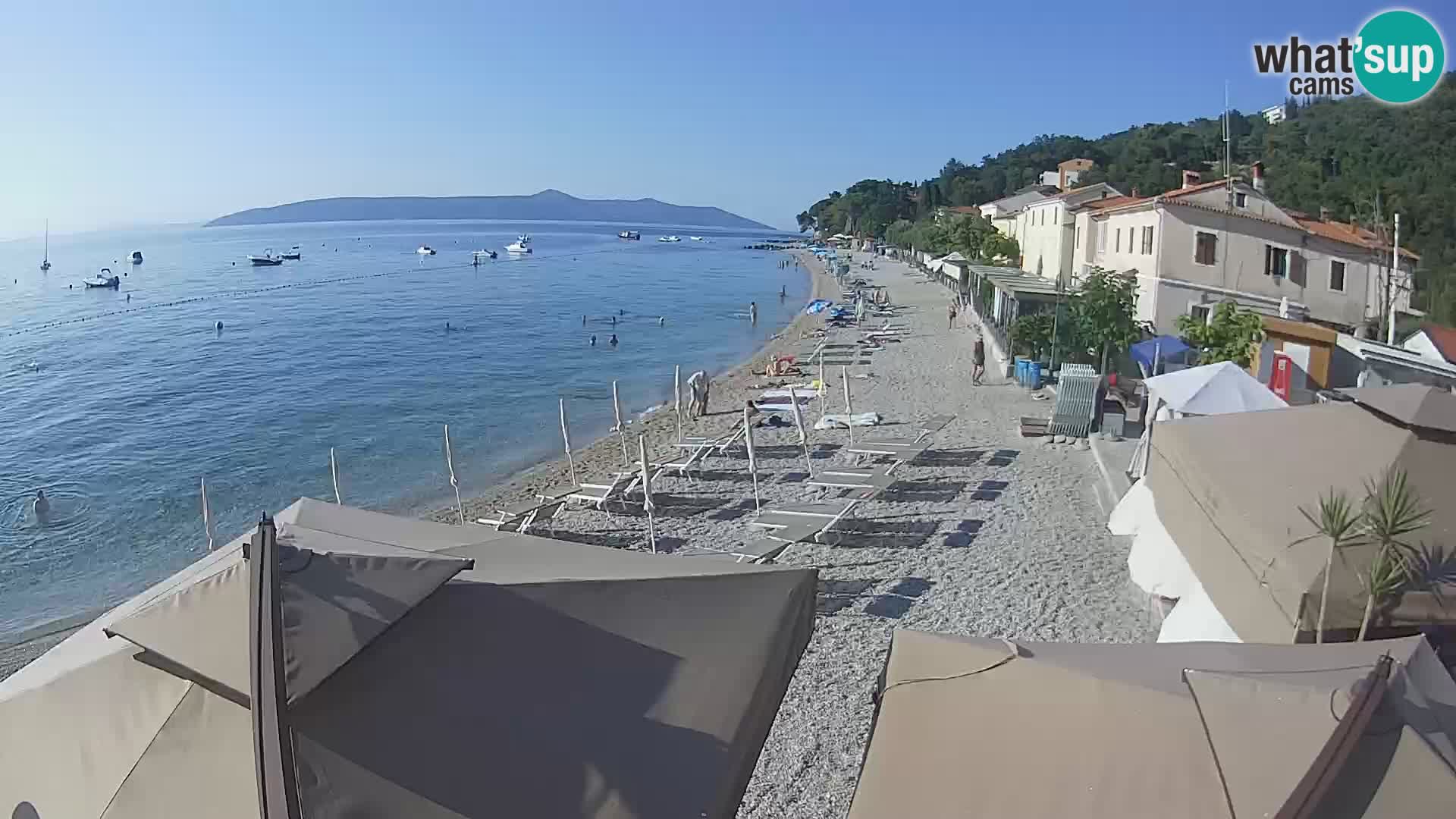 Webcam Mošćenička Draga – Strand