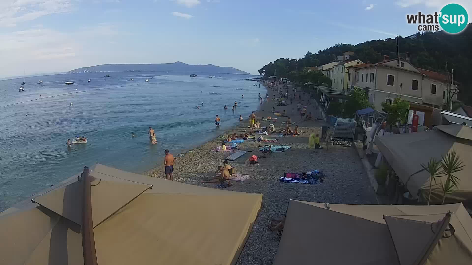 Webcam Mošćenička Draga – Strand