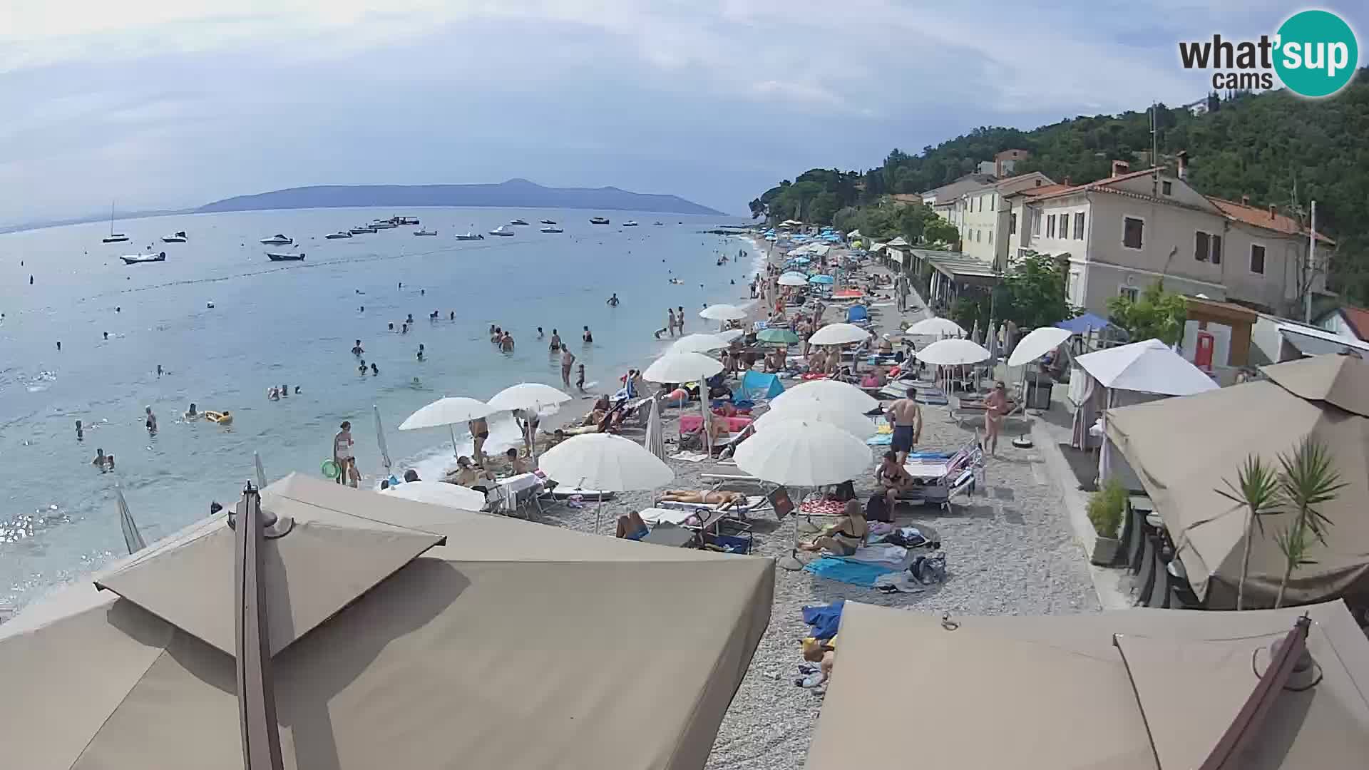 Webcam Mošćenička Draga – Strand