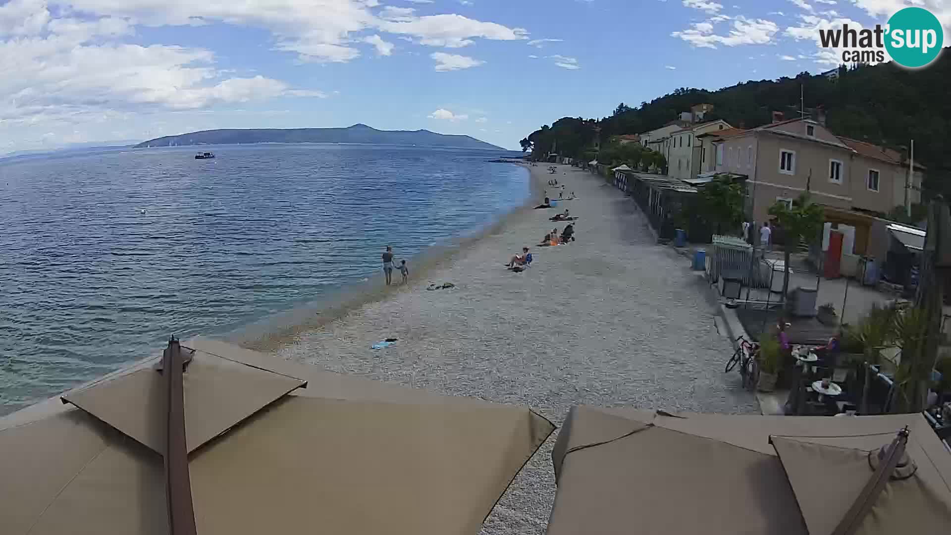 Webcam Mošćenička Draga – Strand
