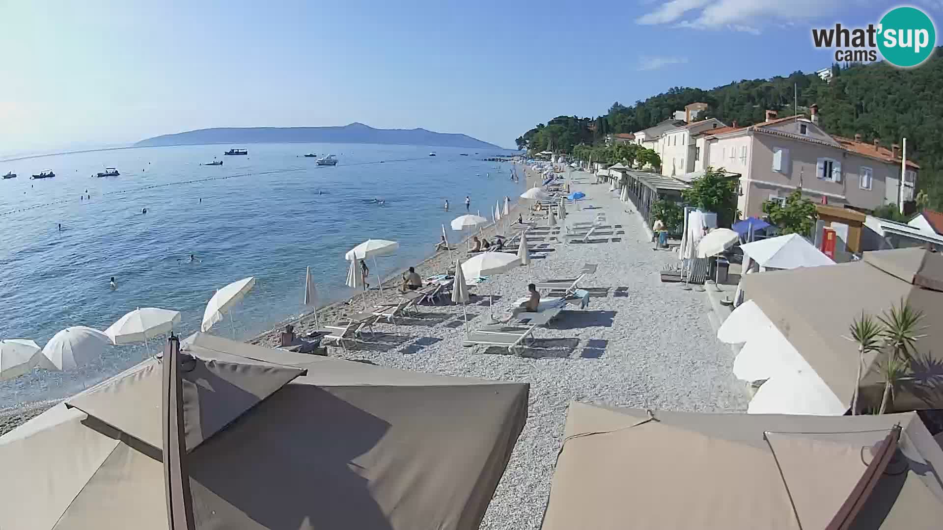 Webcam Mošćenička Draga – Strand