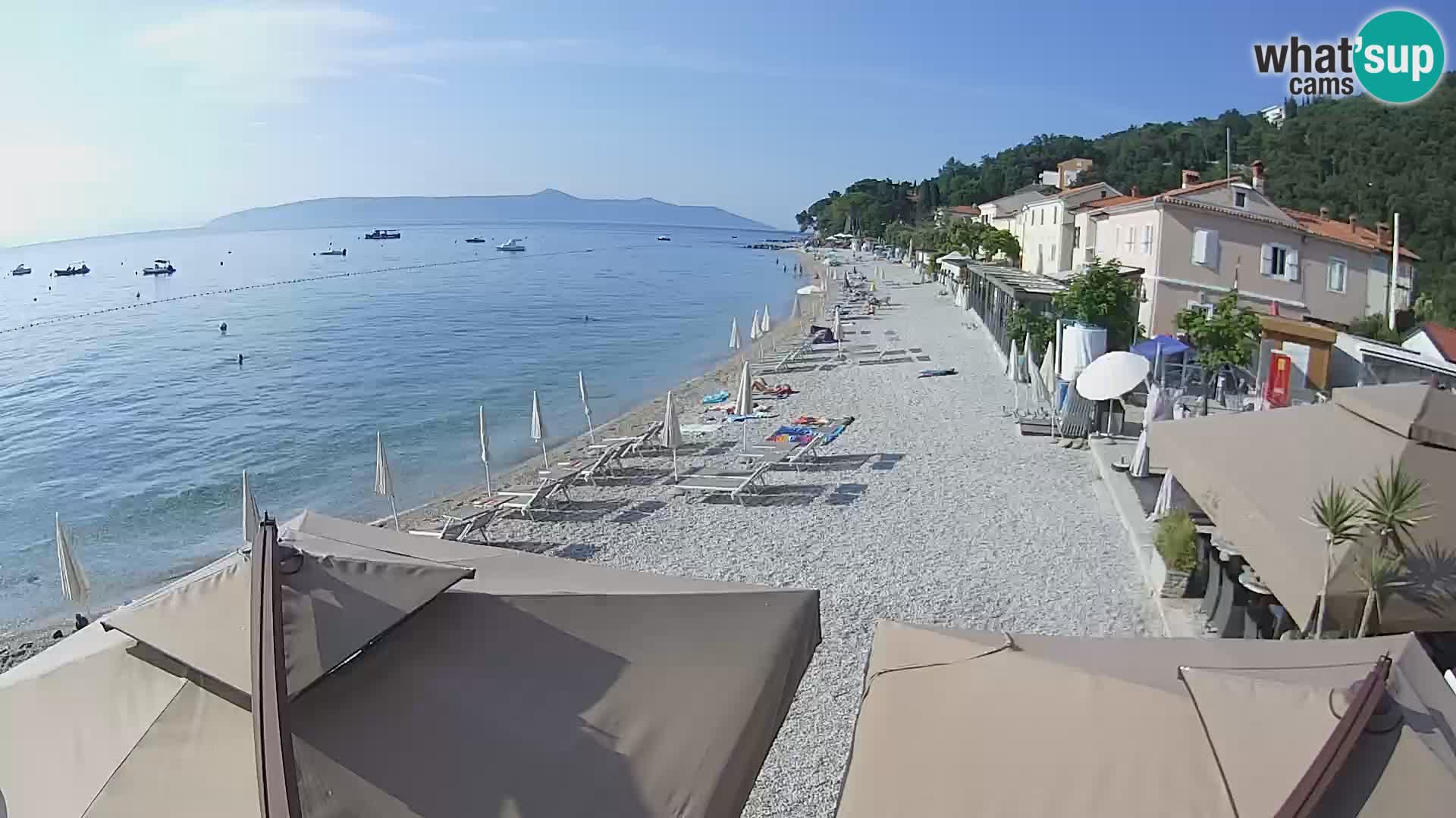 Webcam Mošćenička Draga – Strand