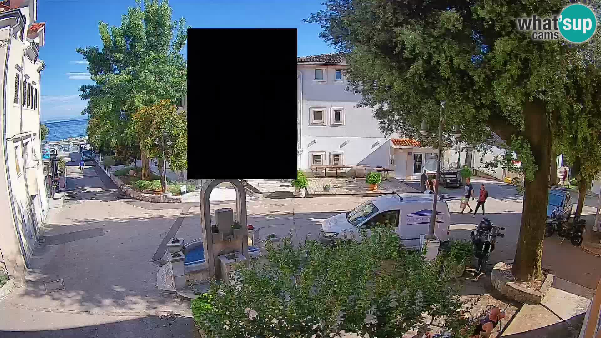 Webcam centre de Mošćenička Draga – Vue en direct du centre-ville