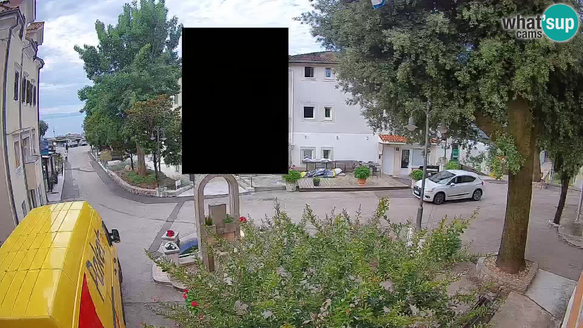 Webcam Centre de Mošćenička Draga – Vue en direct du centre-ville