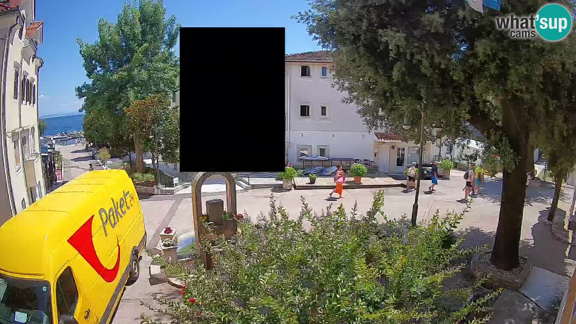 Web kamera centar Mošćeničke Drage – Pogled uživo