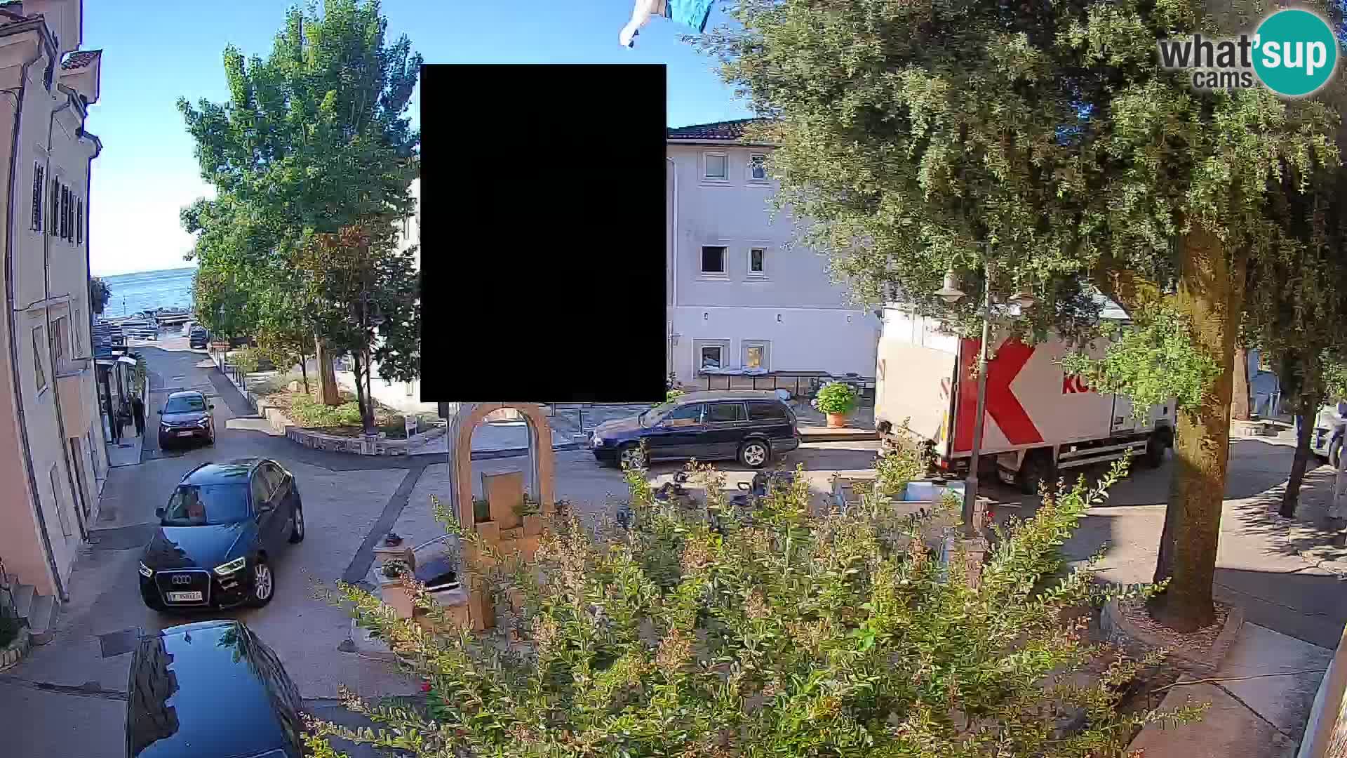 Webcam Centre de Mošćenička Draga – Vue en direct du centre-ville