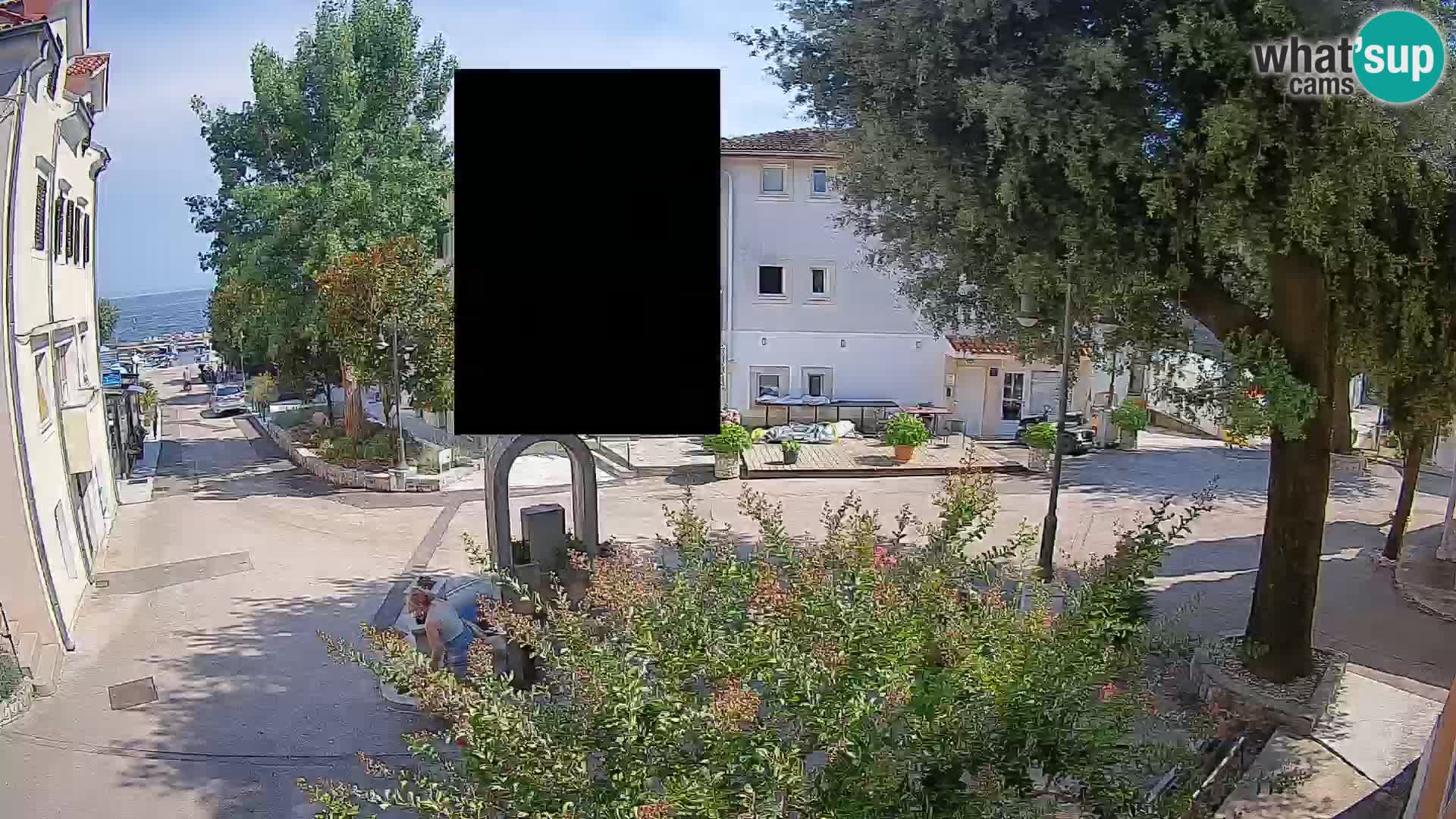 Webcam Mošćenička Draga Center – Live View of the Town Center